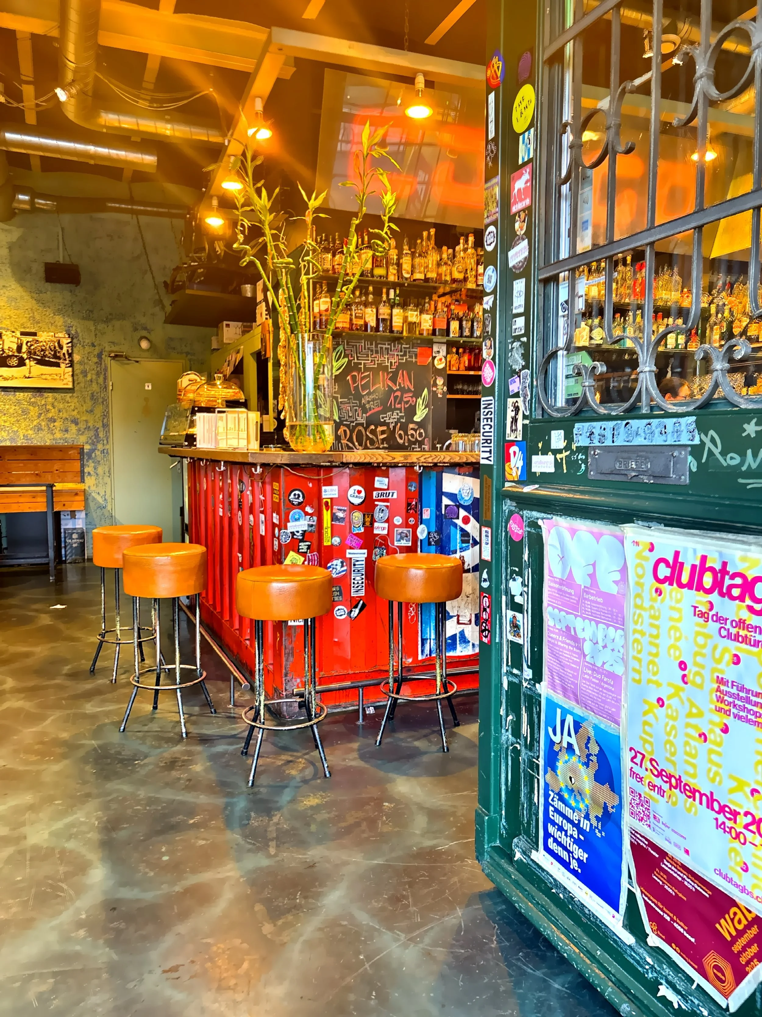  The neighborhoody Cargo Bar situated along the Rhine. 