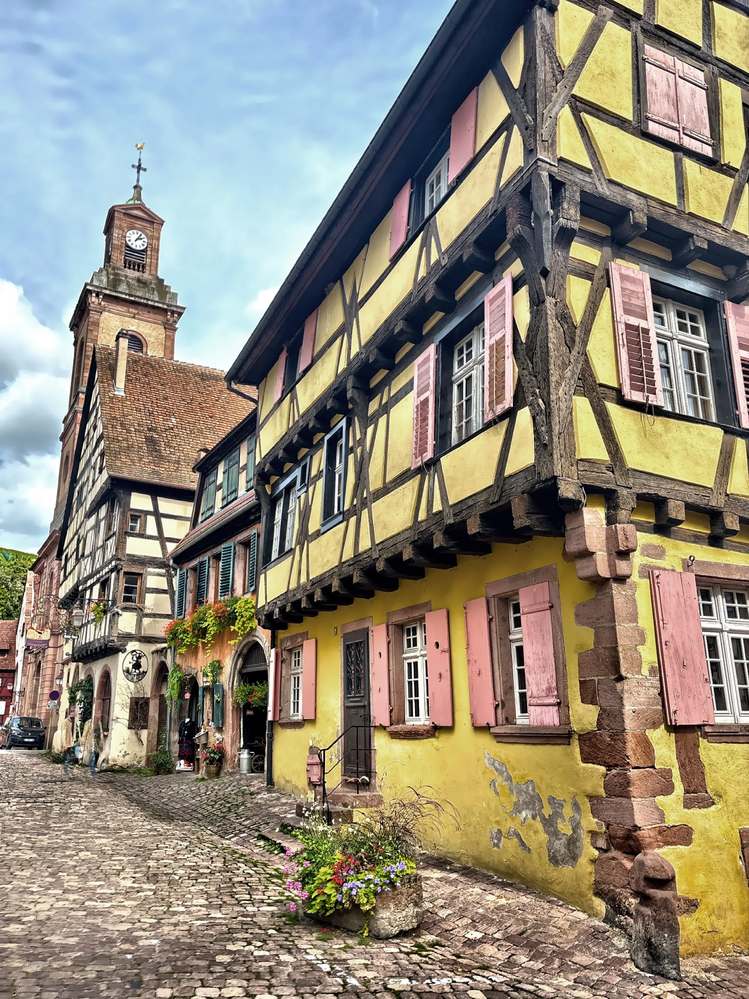  This long, uphill street is the main artery with many beautiful old buildings. 