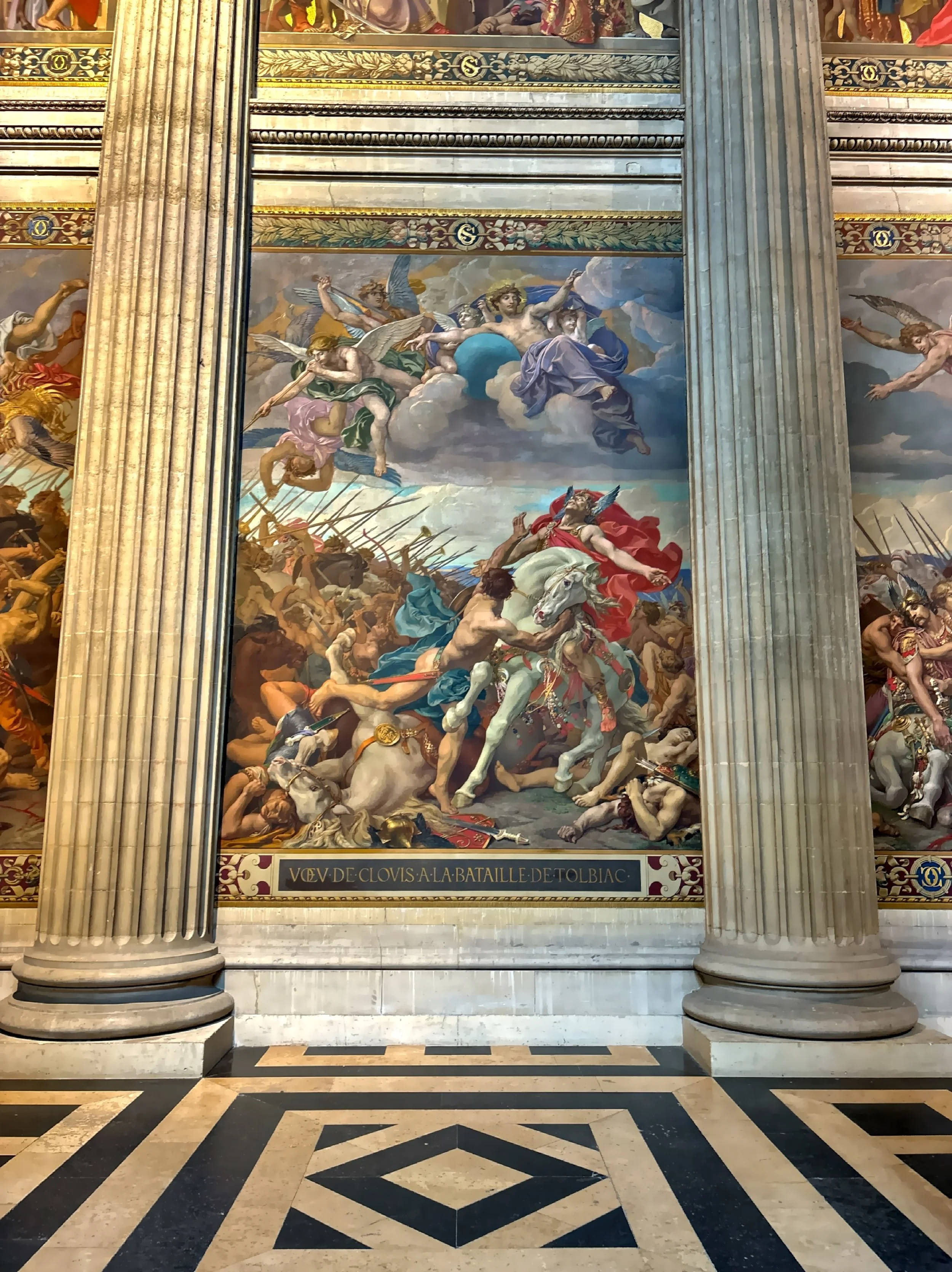   The Vow of Clovis at the Battle of Tolbaic  by French artist Joseph Paul Blanc. 