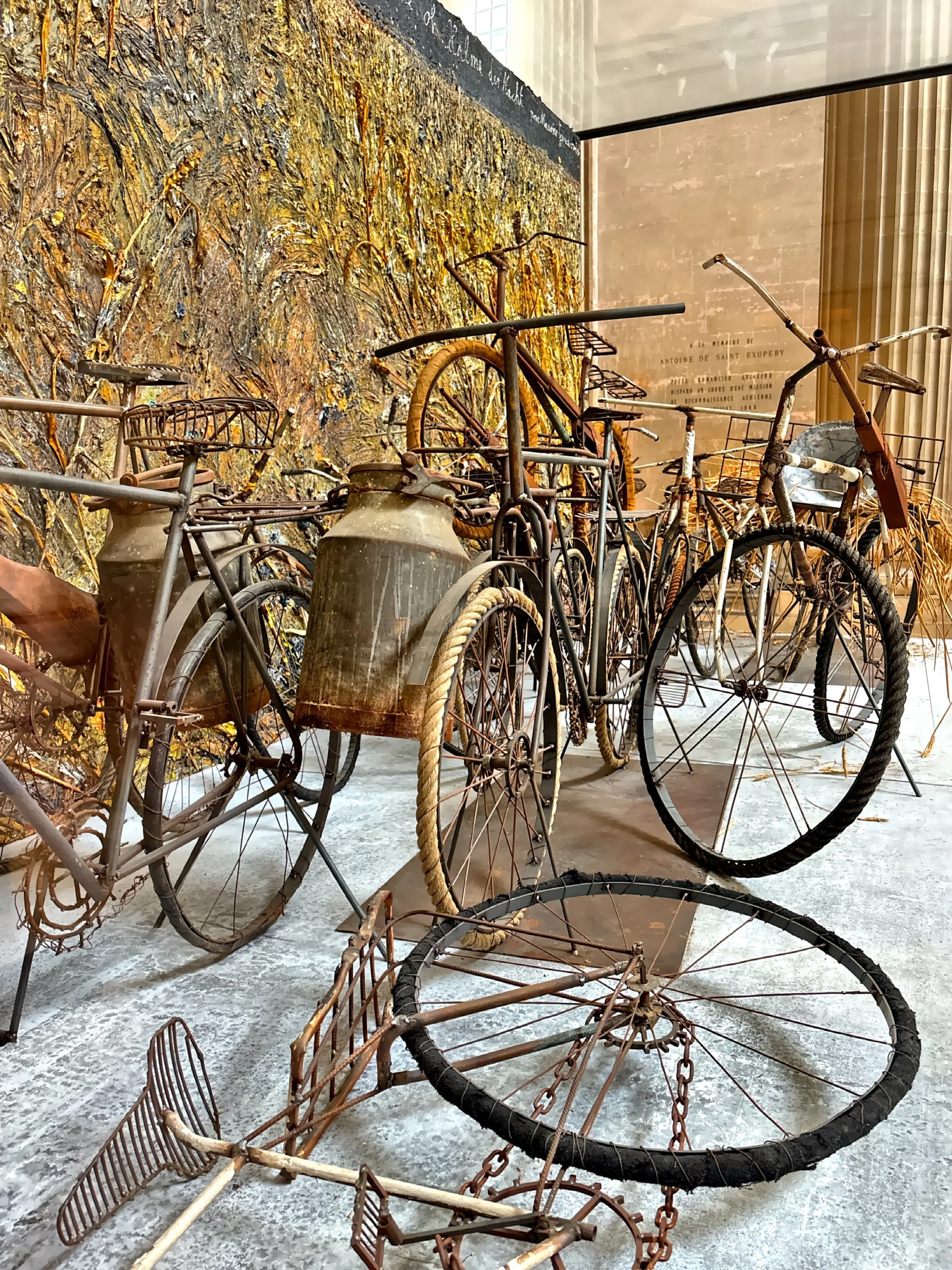  An art installation of Anselm Kiefer on display. 