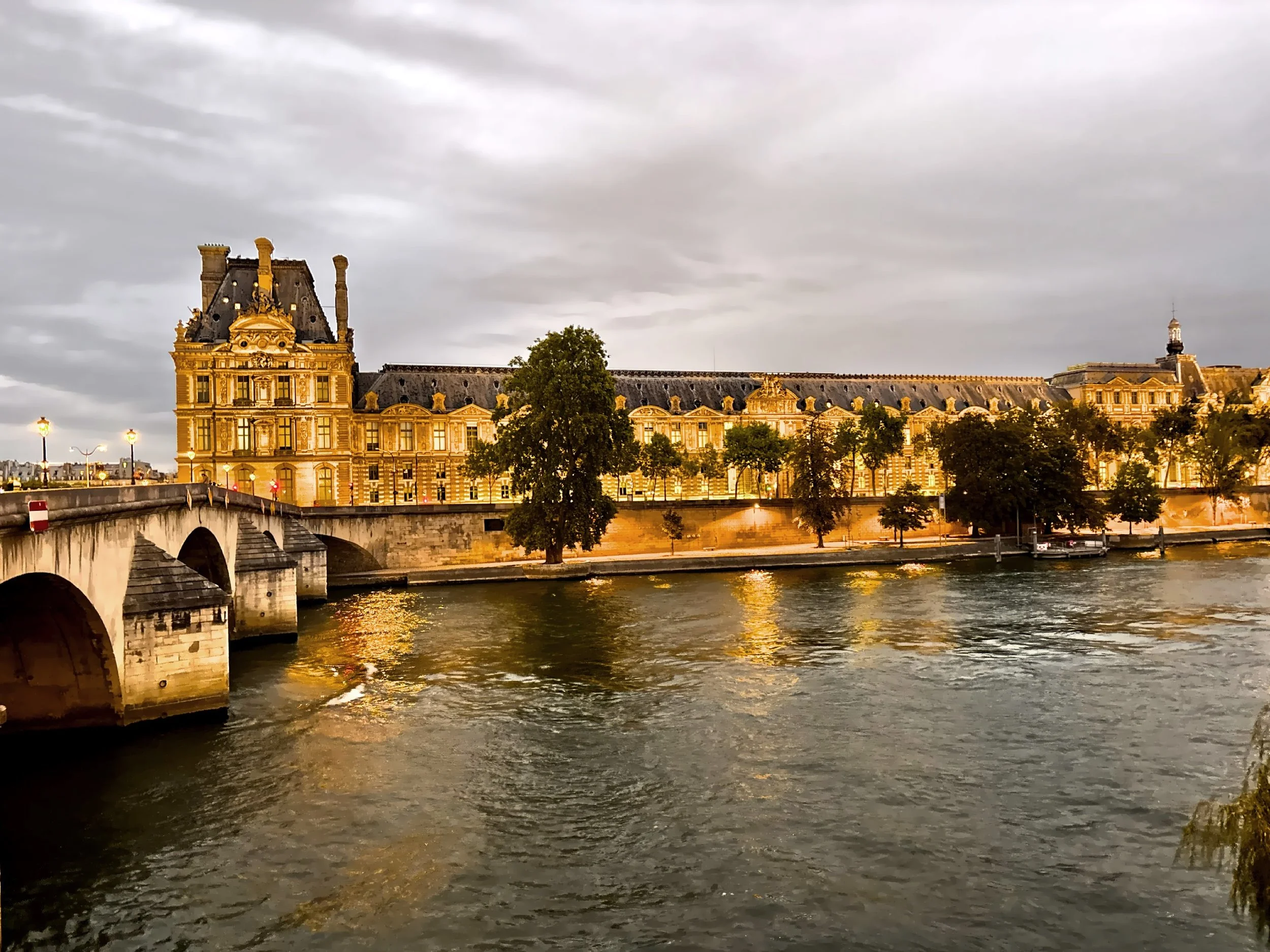  The Louvre Palace as seen from across the Seine River. 