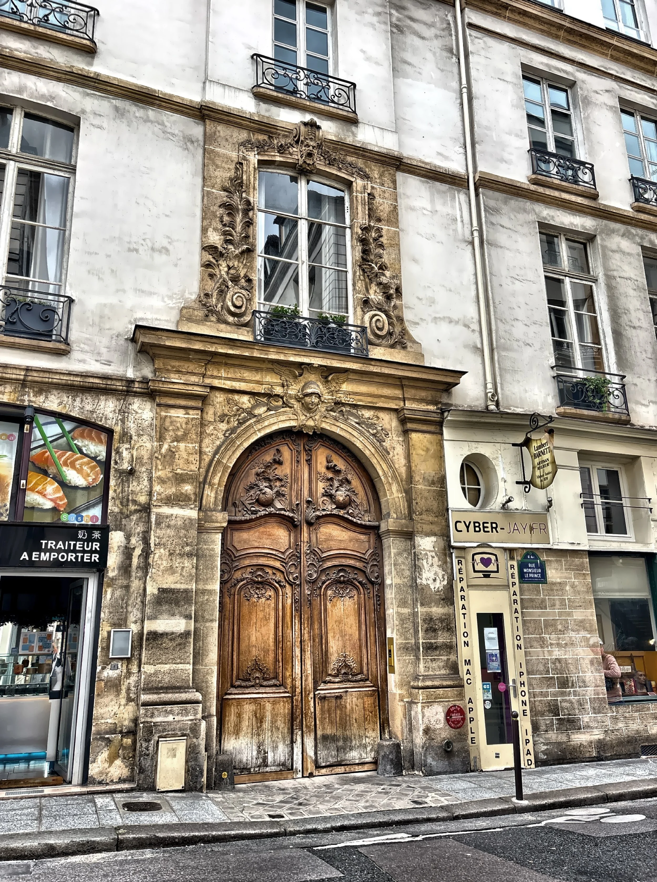  Some of the many highly ornate, carved wooden doors. 