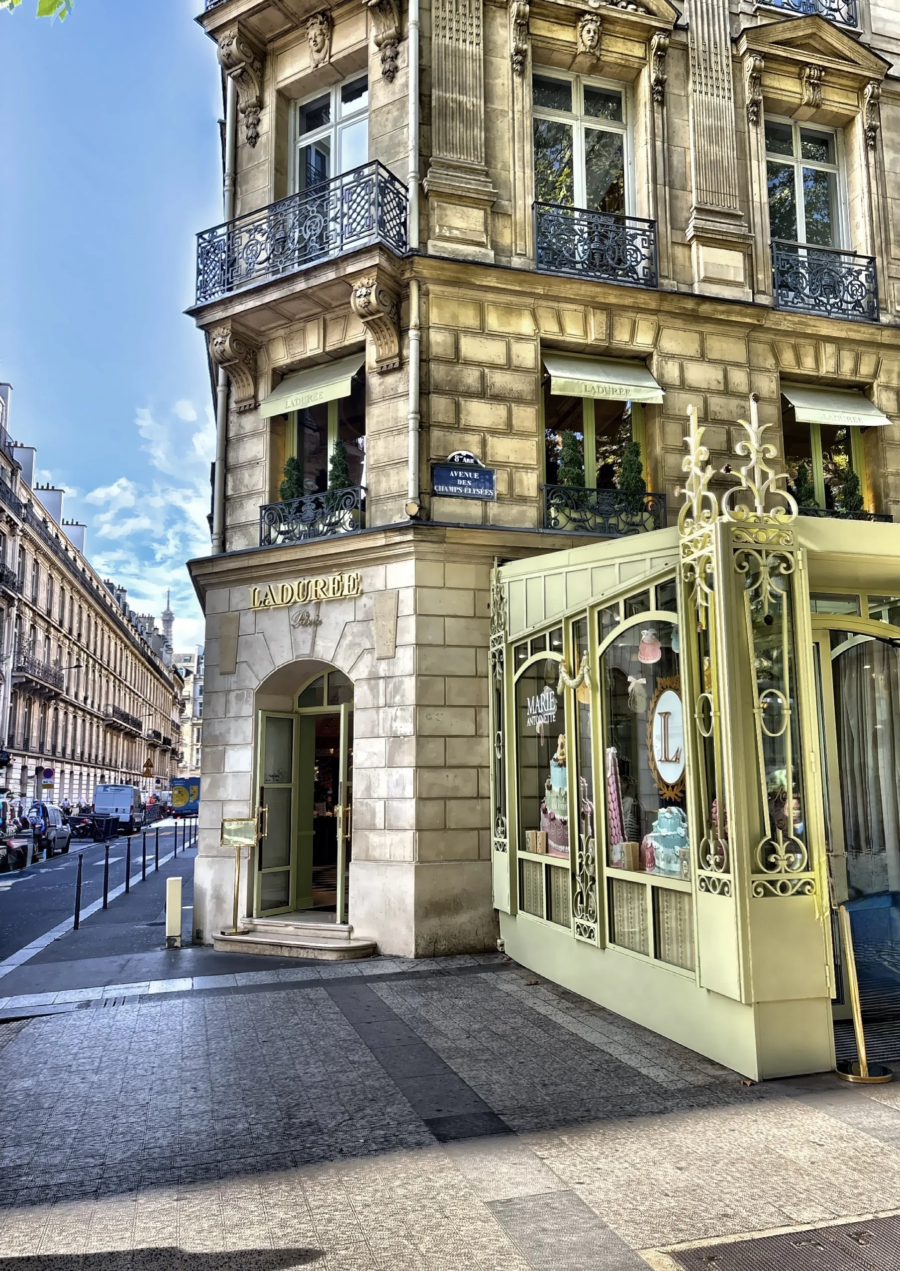  Laduree, the world renowned  luxury pastry shop. 