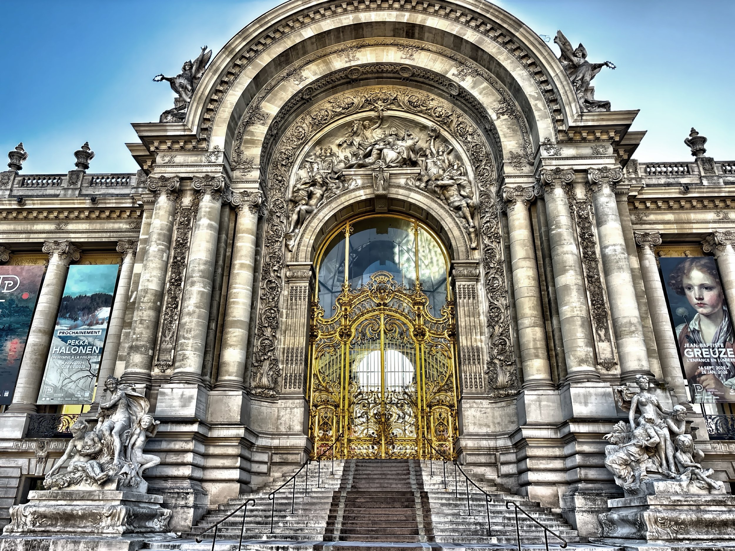  The ornate entrance for the Petit Palais which was built for the 1900 Exposition is now the Fine Arts Museum. 