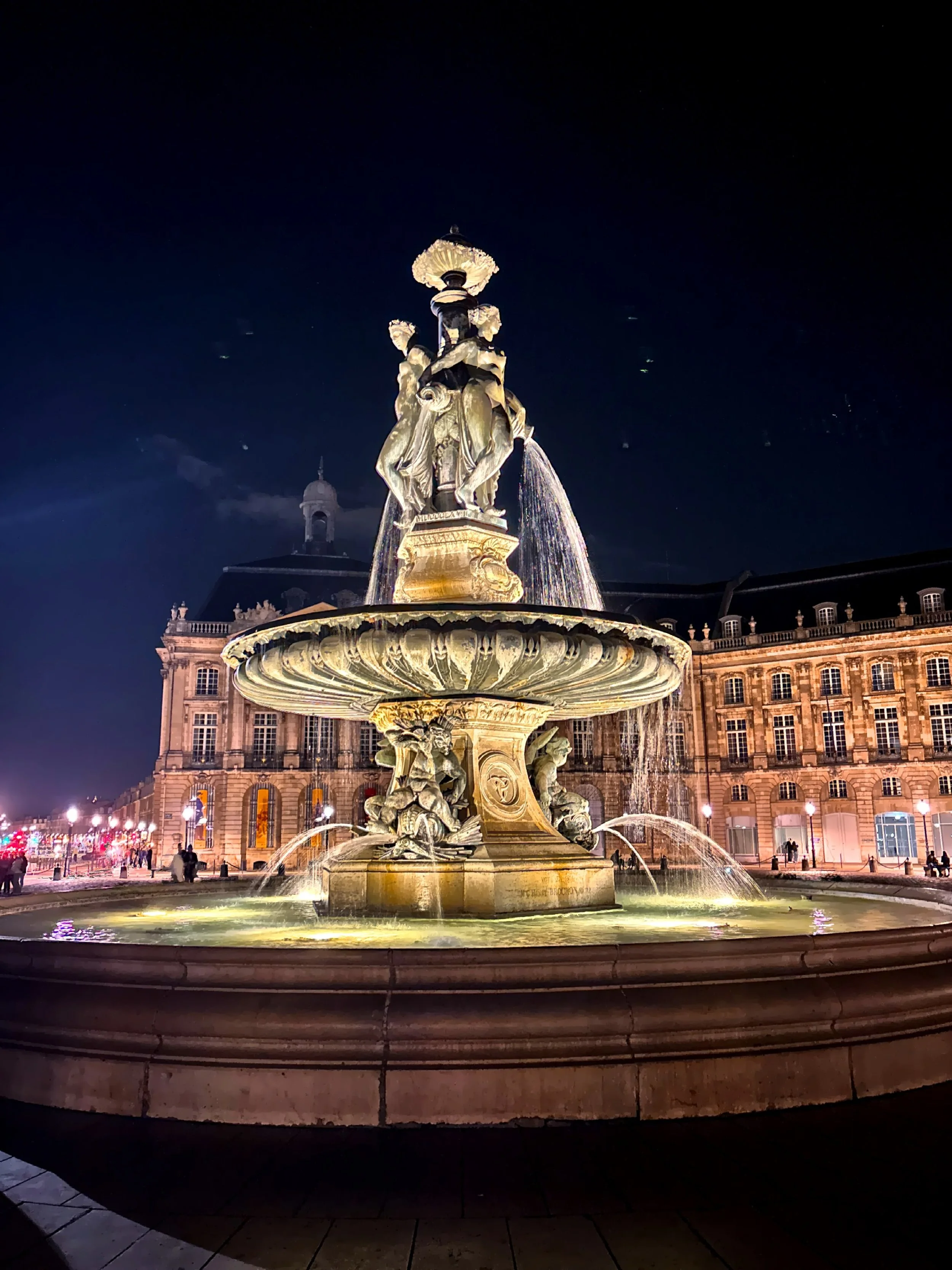  Place de la Bourse, near the river, is the biggest and fanciest square in Bordeaux. 