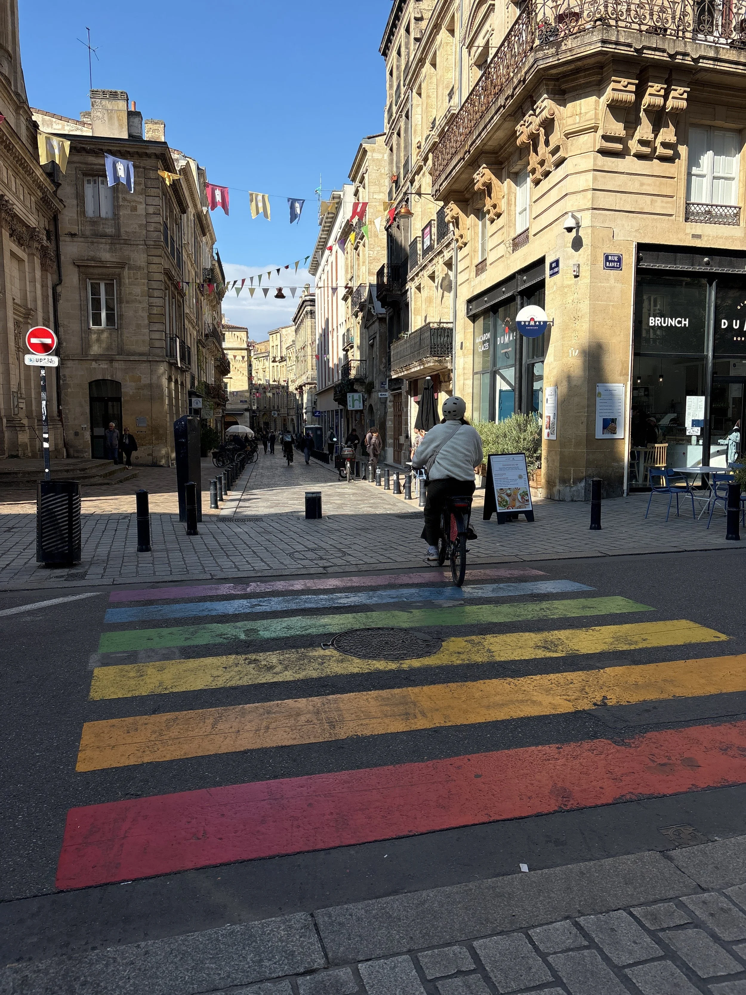 Rainbow-colored street art in the form of painted crosswalks symbolize support for the LGBTQ+ community and add vibrant visual interest to the city’s streetscape. 