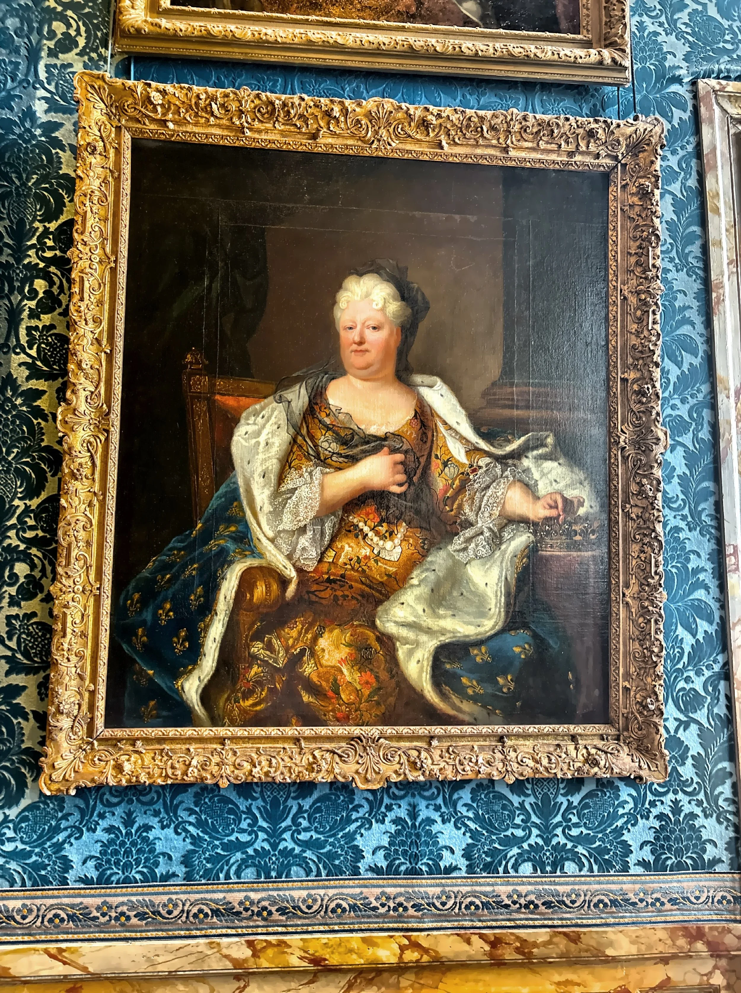  A portrait of Elisabeth Charlotte of the Palatinate, Duchess of Orleans. 