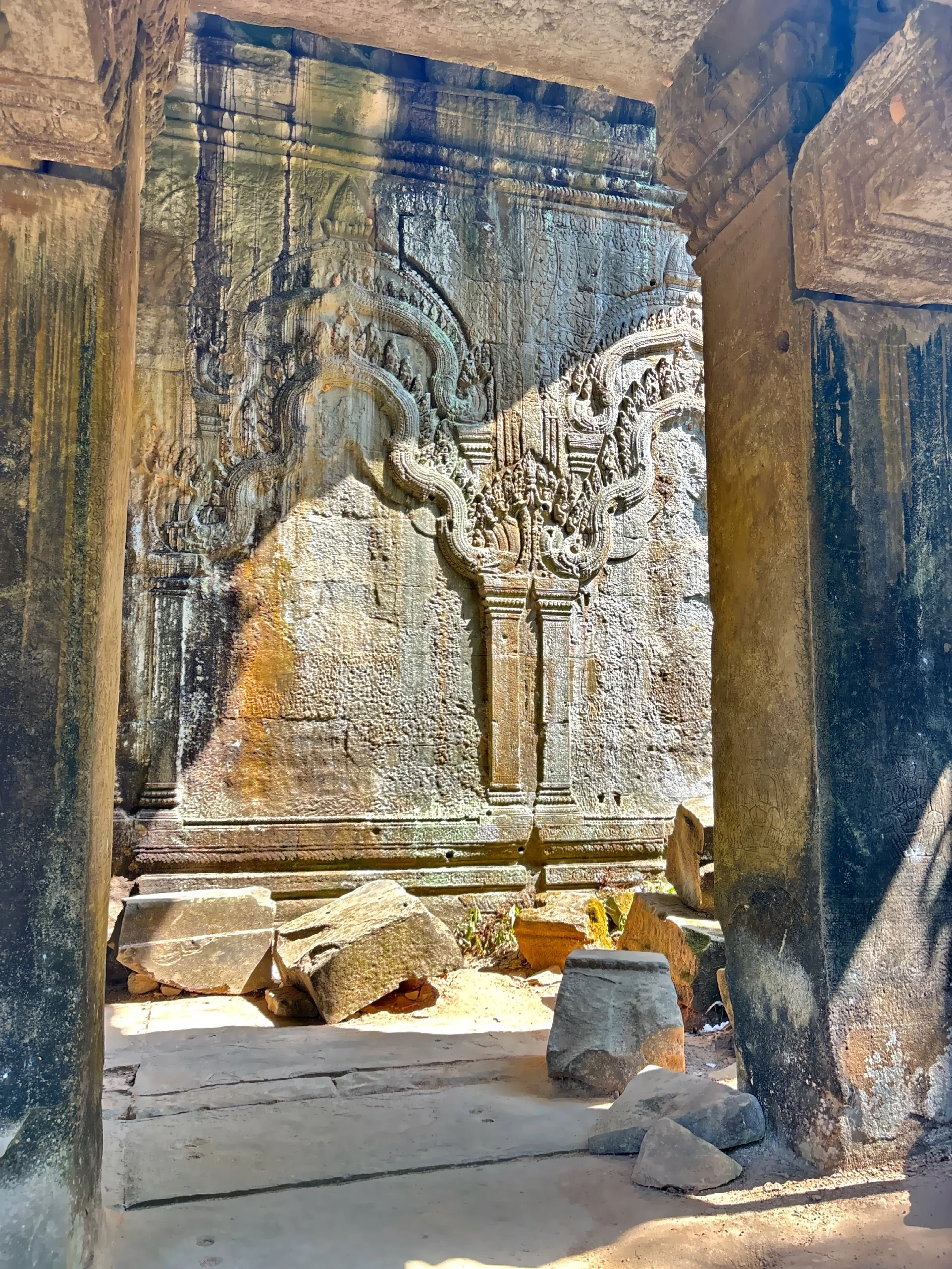  The complex of temples is vast, with several buildings linked by meandering walkways. 