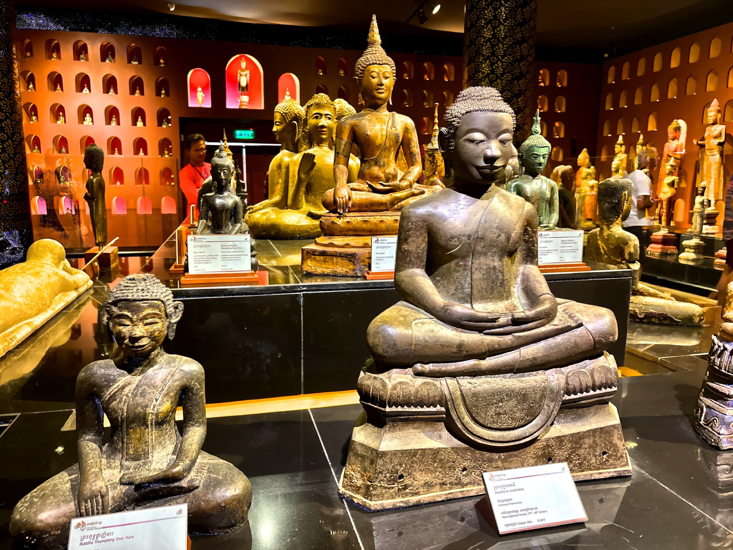  Each Buddha statue seems slightly different, like a subtle shift in mood across centuries. 