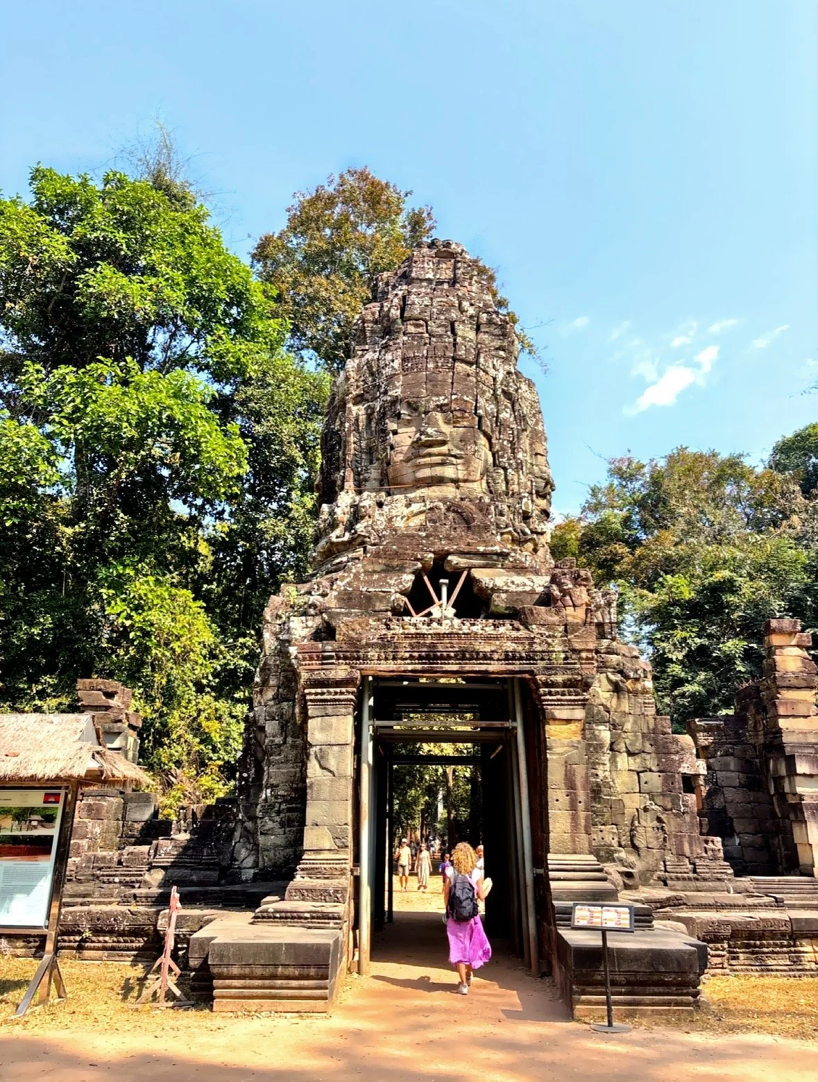  The Bayon Temple is just inside Angkor Thom. 