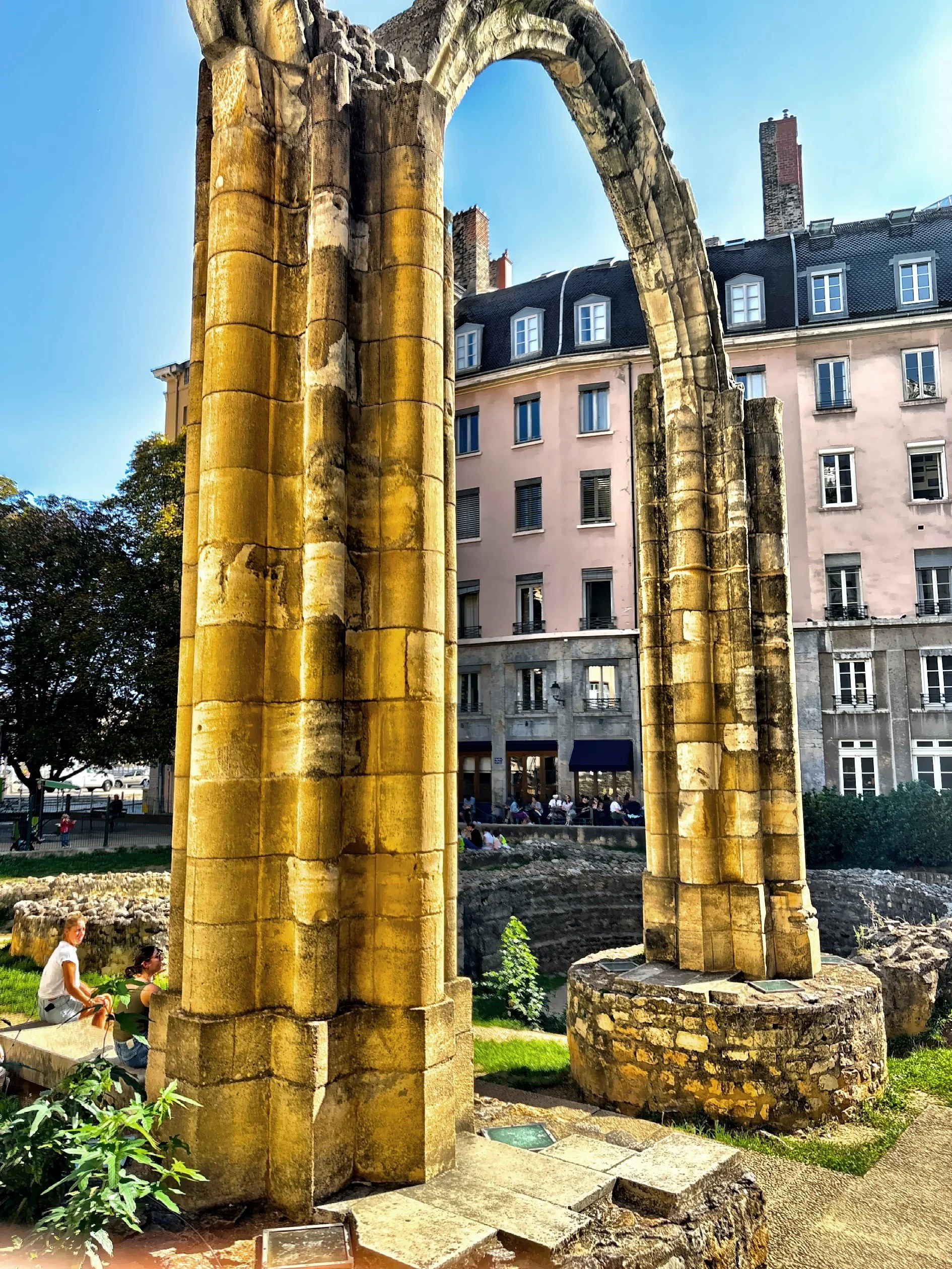 The ruins of the Holy Cross Church located in Jardin Archeologique. 