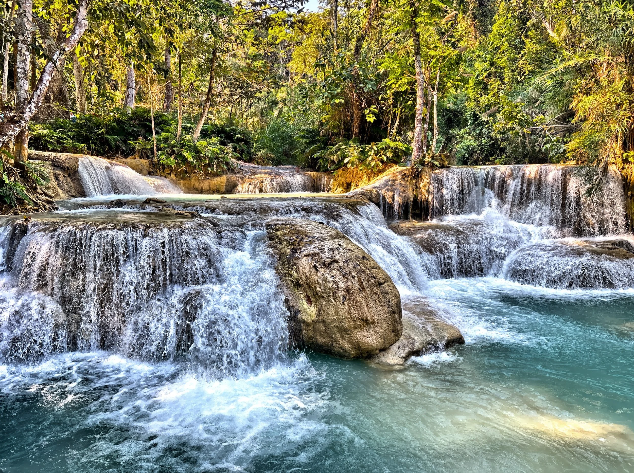 Turquoise Waters &amp; Bears - Kuang Si Waterfall