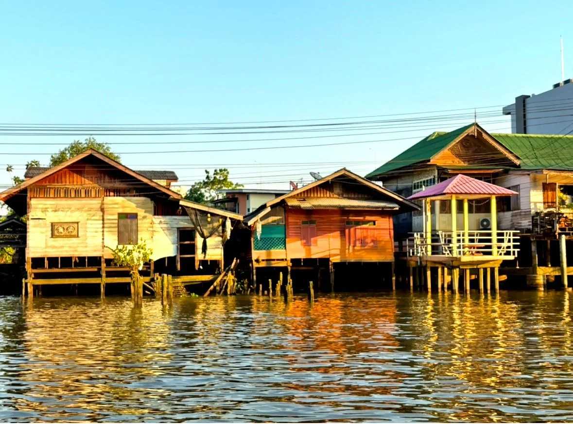  This style of architecture is a prominent feature of the riverfront and canal-side landscape.  