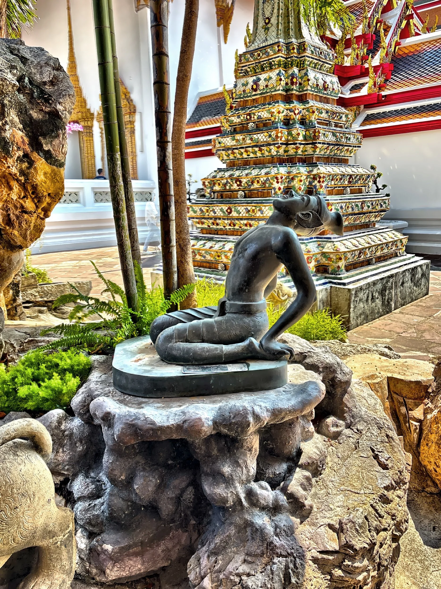  These statues represent traditional Thai healing and yoga positions. 
