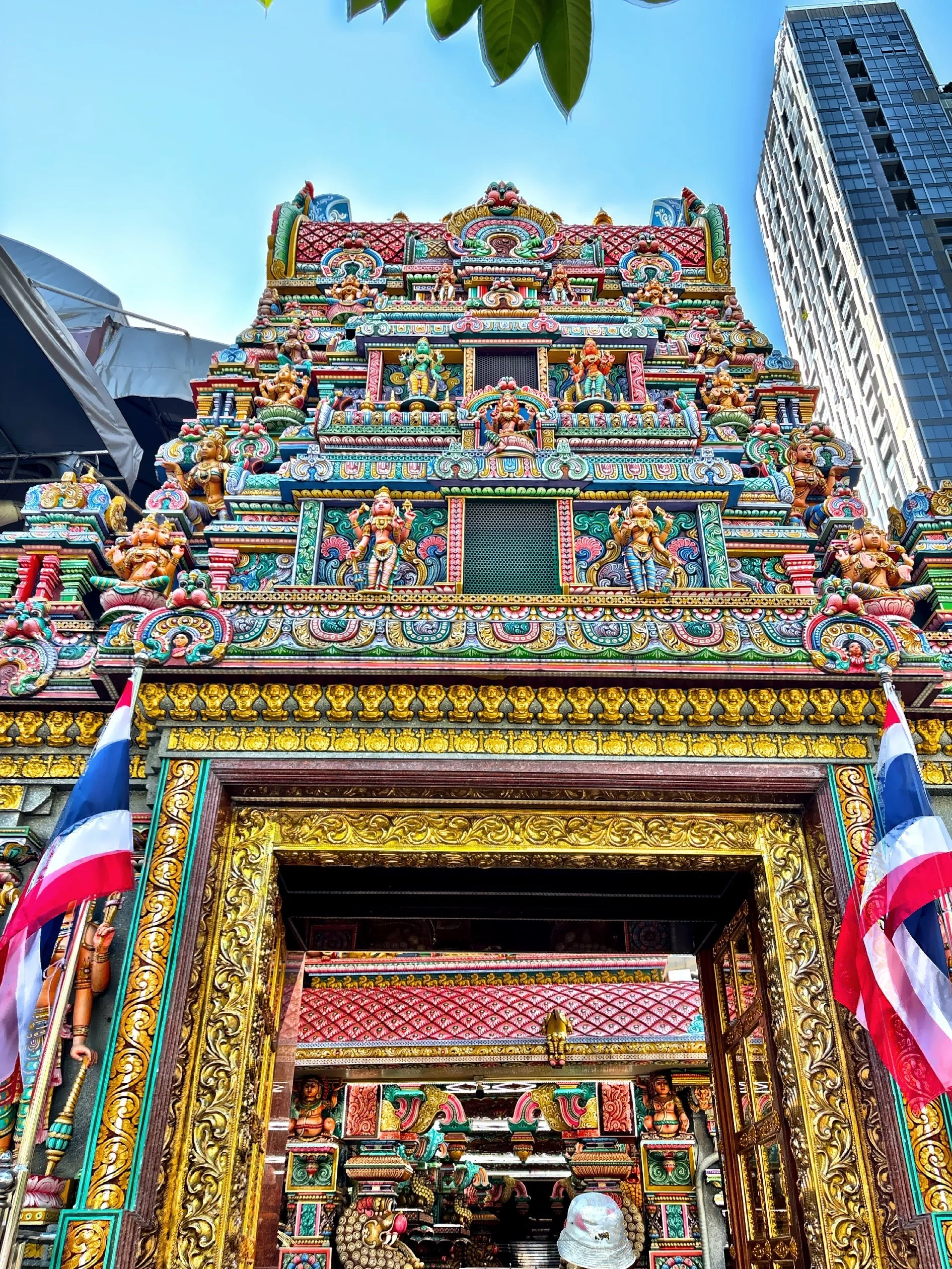  The striking, intricate entrance tower. 