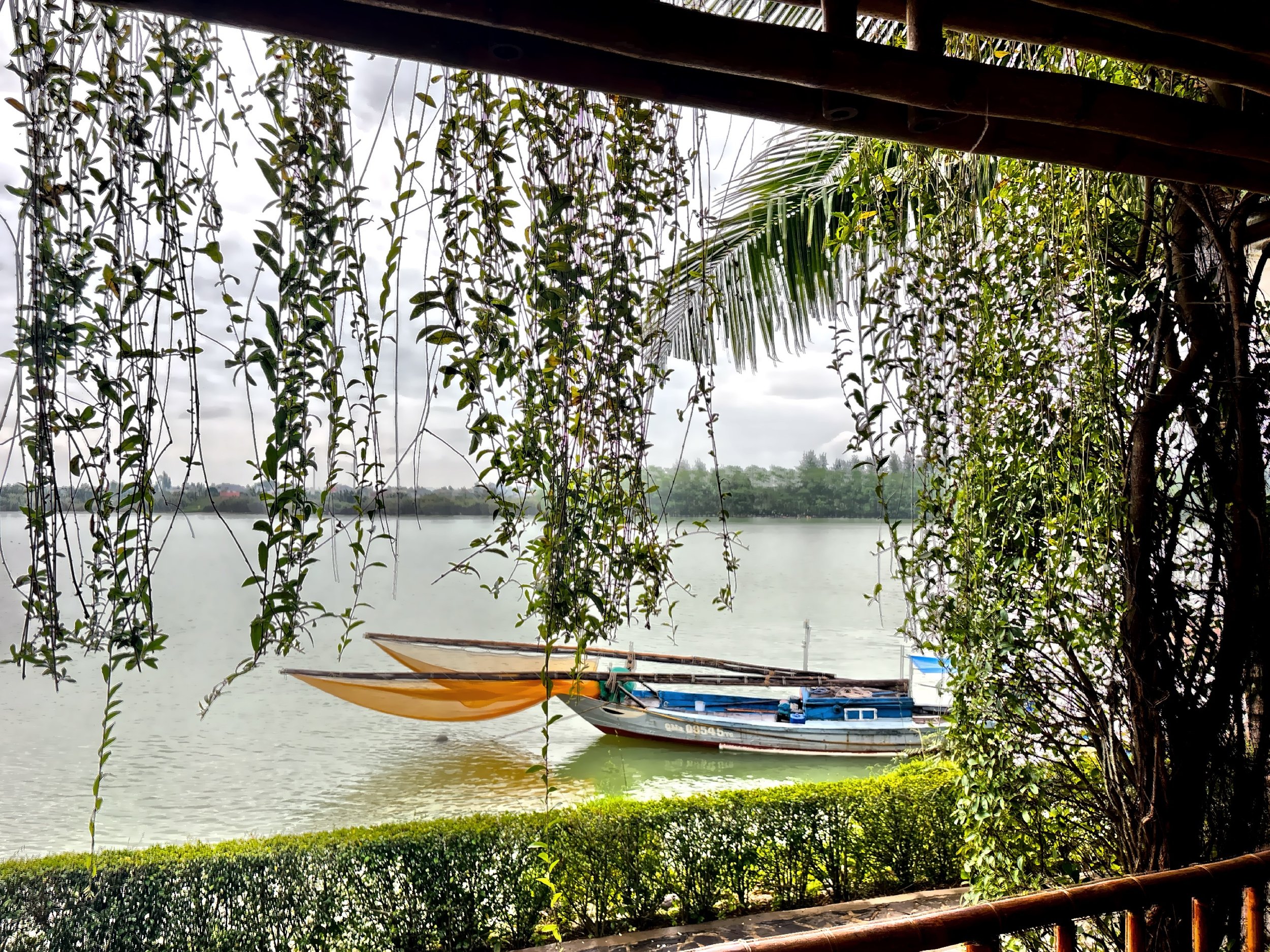 Traditional fishing boats with fishing nets. 