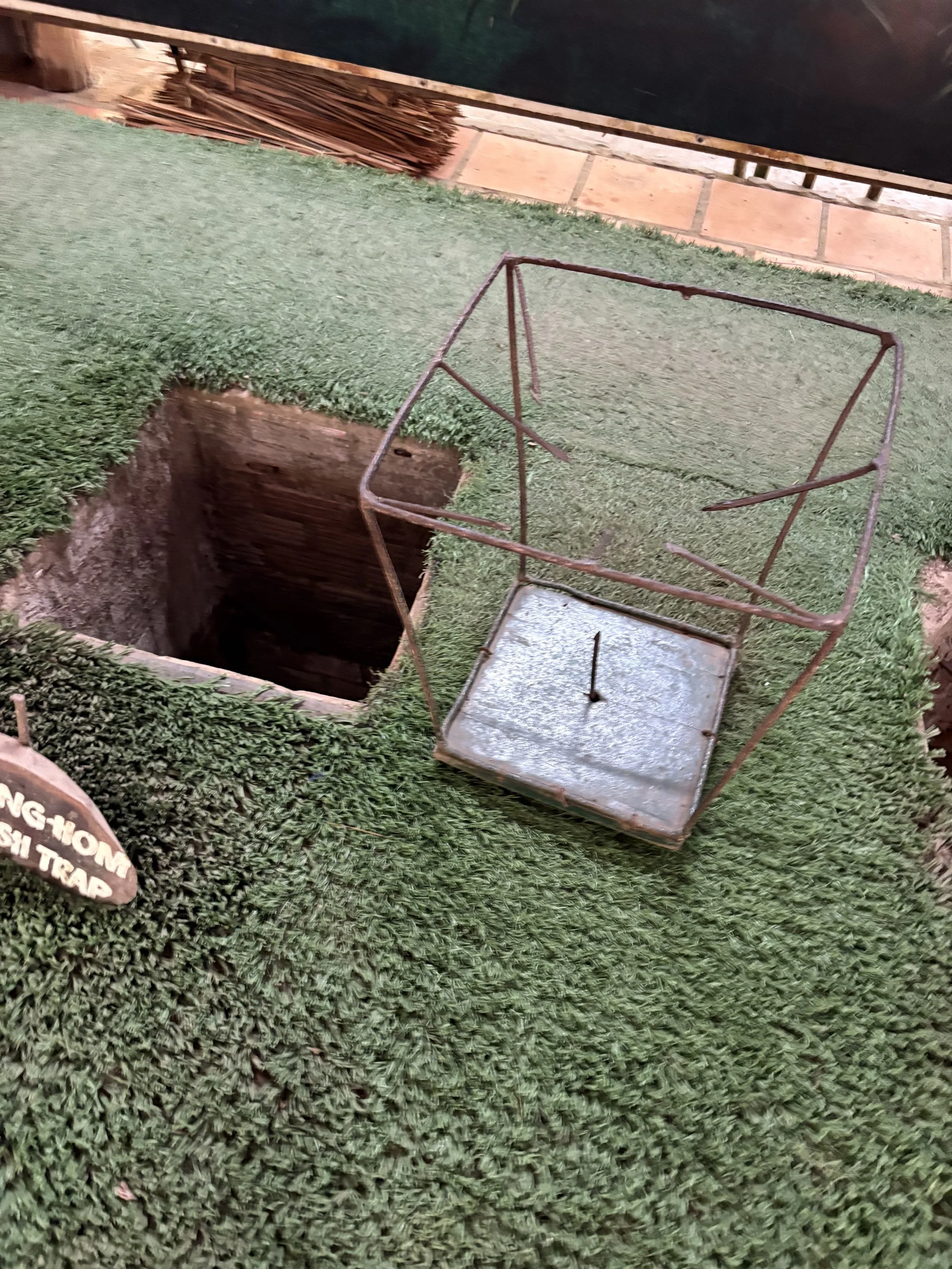  Here are a few of the concealed Viet Cong traps which were primarily designed to maim rather than kill.  A wounded soldier requires two or three other to evacuate them, effectively removing multiple men from combat. 