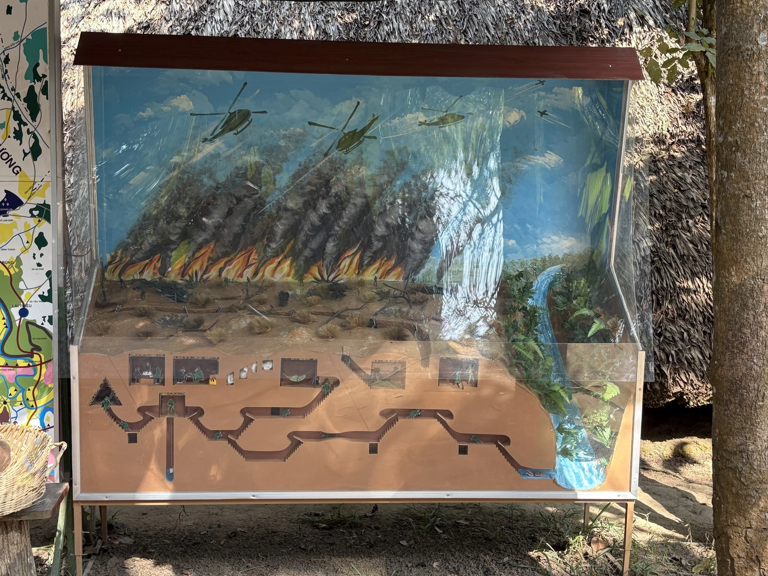  This model illustrates the 155 mile tunnel network, featuring multiple levels for living, cooking and storage.  