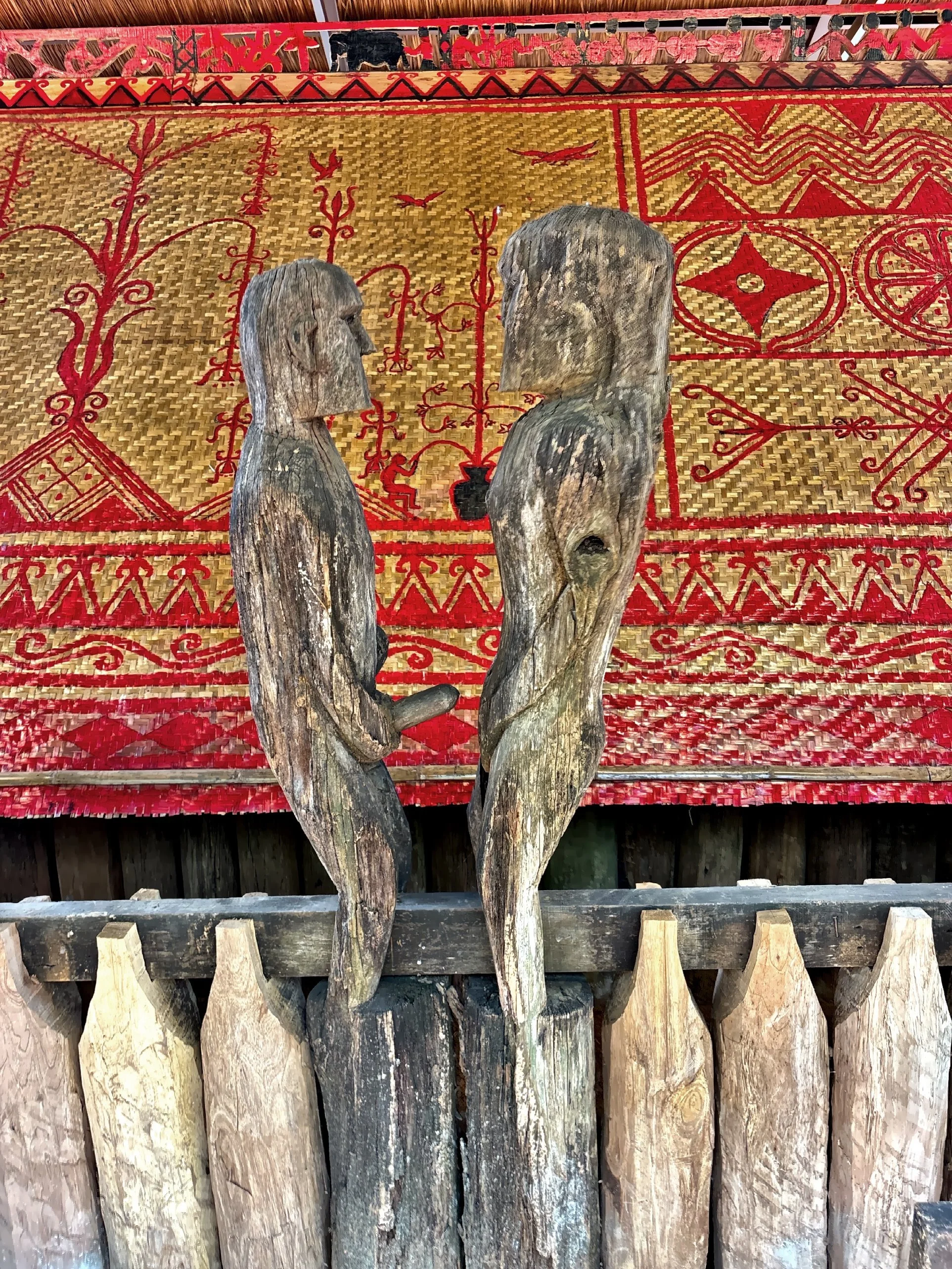  A few interesting wooden sculptures representing fertility and reproduction. 