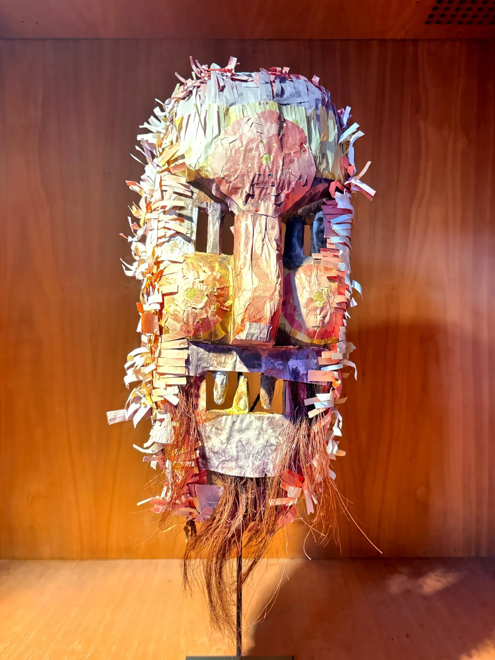  Ceremonial mask used in cultural performances and festivals. 