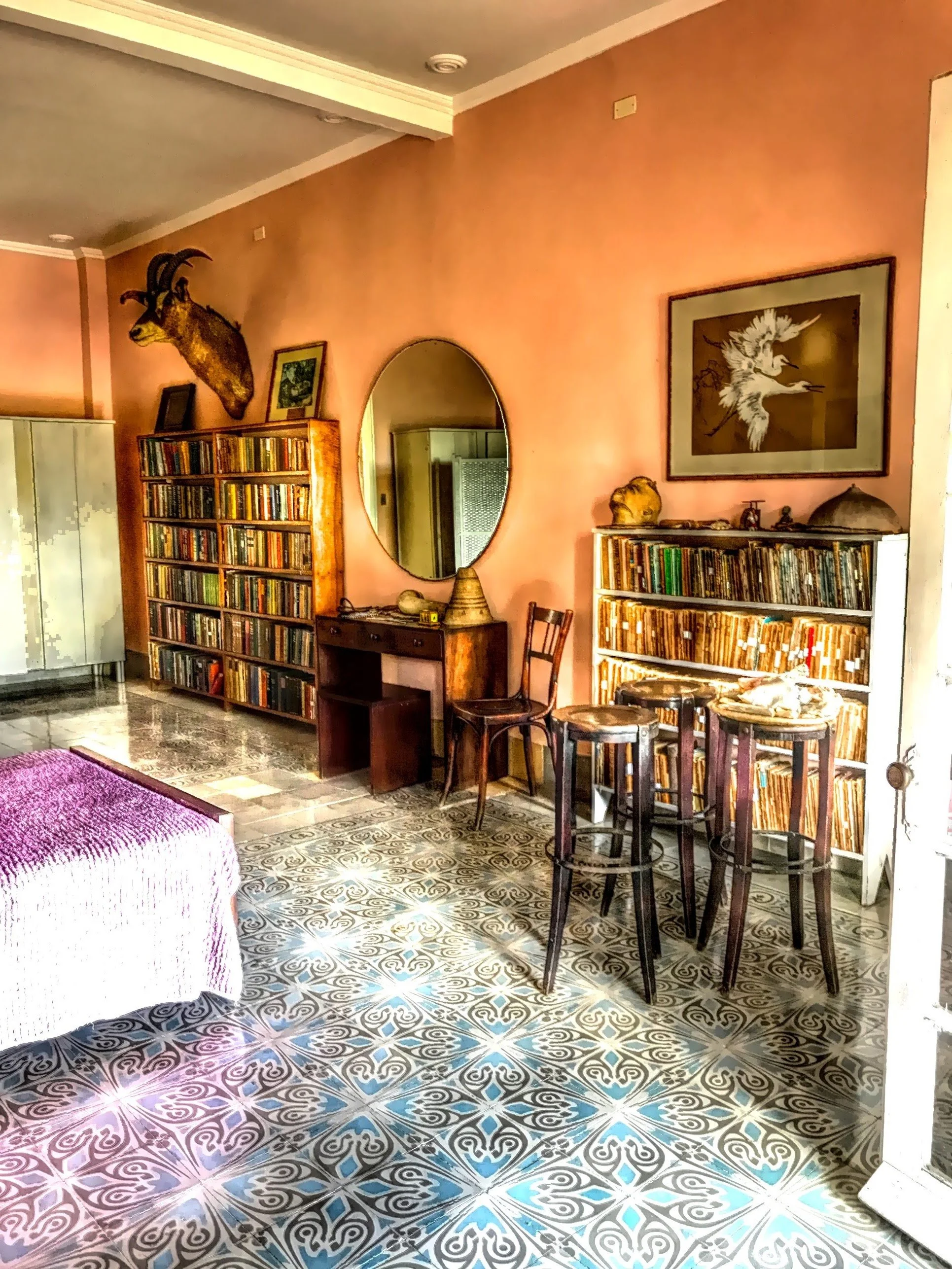  You don’t walk through the house itself—instead, you peer in through open windows and doorways—but that distance somehow adds to the intimacy.  