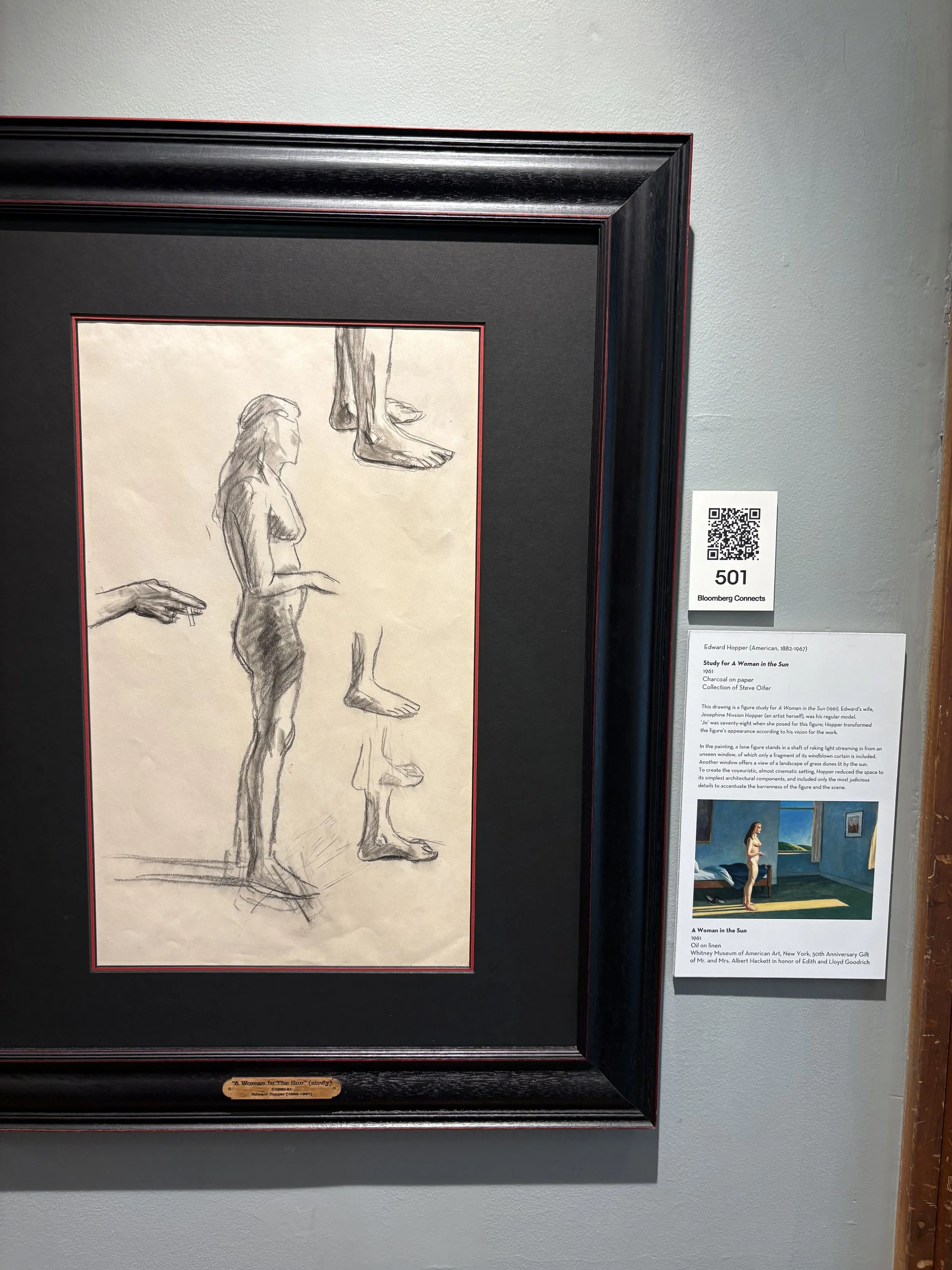  A drawing for the 1961 painting  A Woman In The Sun  . 