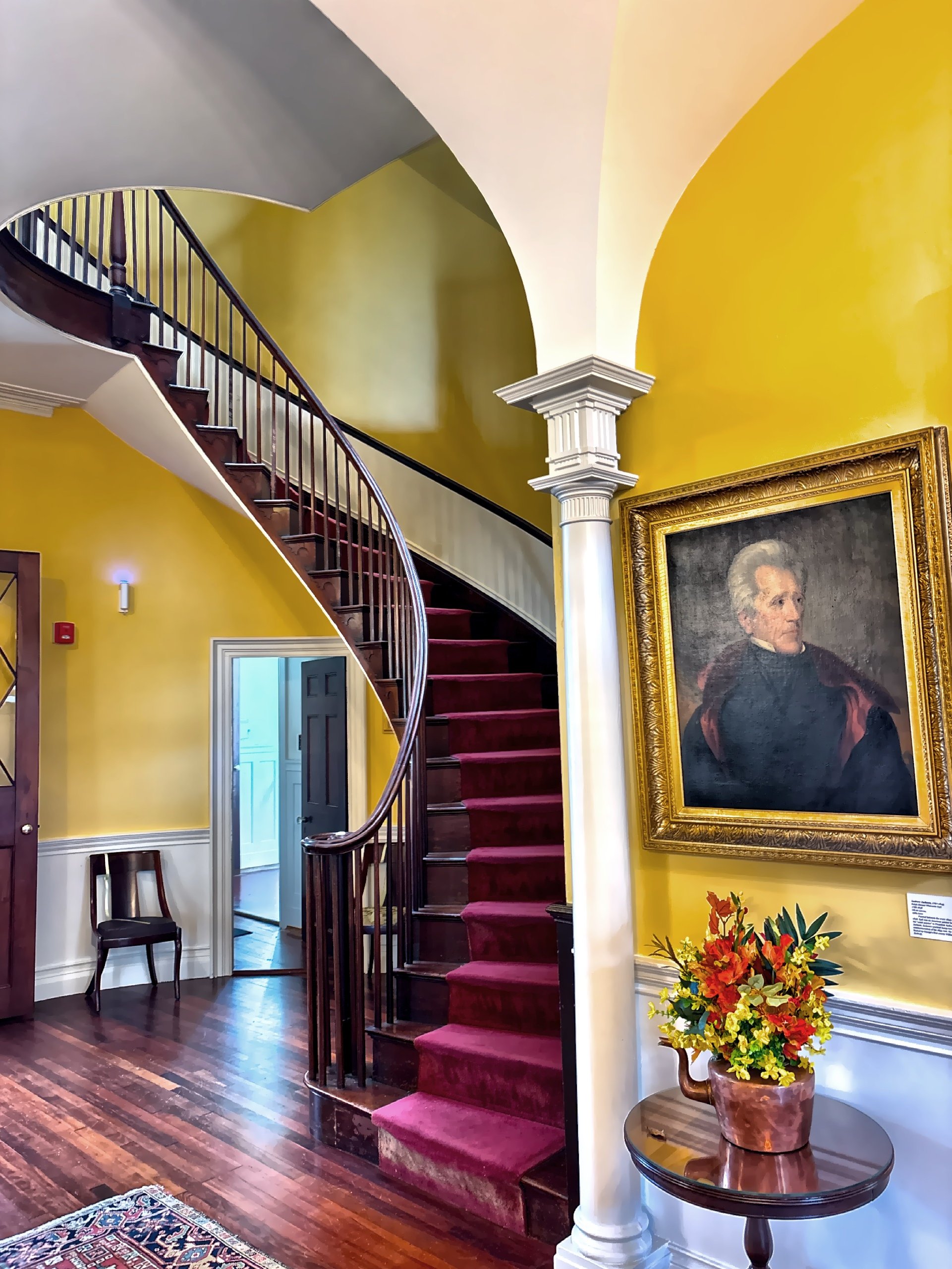  The iconic ‘flying’ spiral staircase was a later addition to the 1810 structure. 