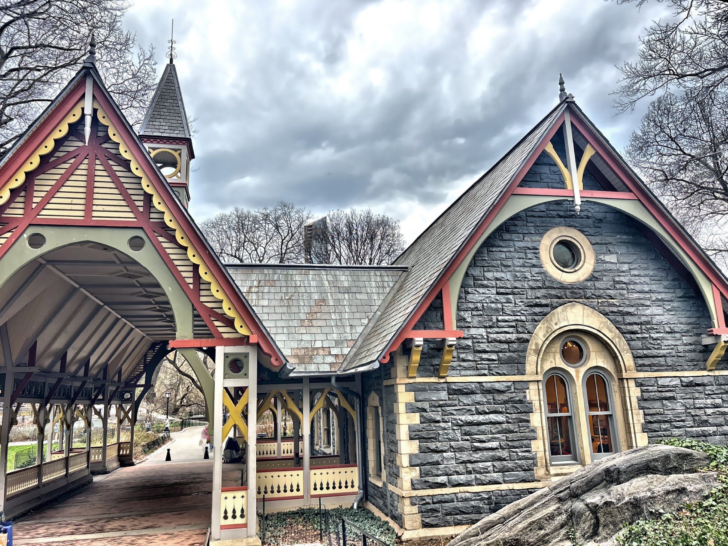  The Dairy Visitor Center designed by Calvert Vaux and was completed in 1871. It was originally intended to provide fresh milk and snack for children. 
