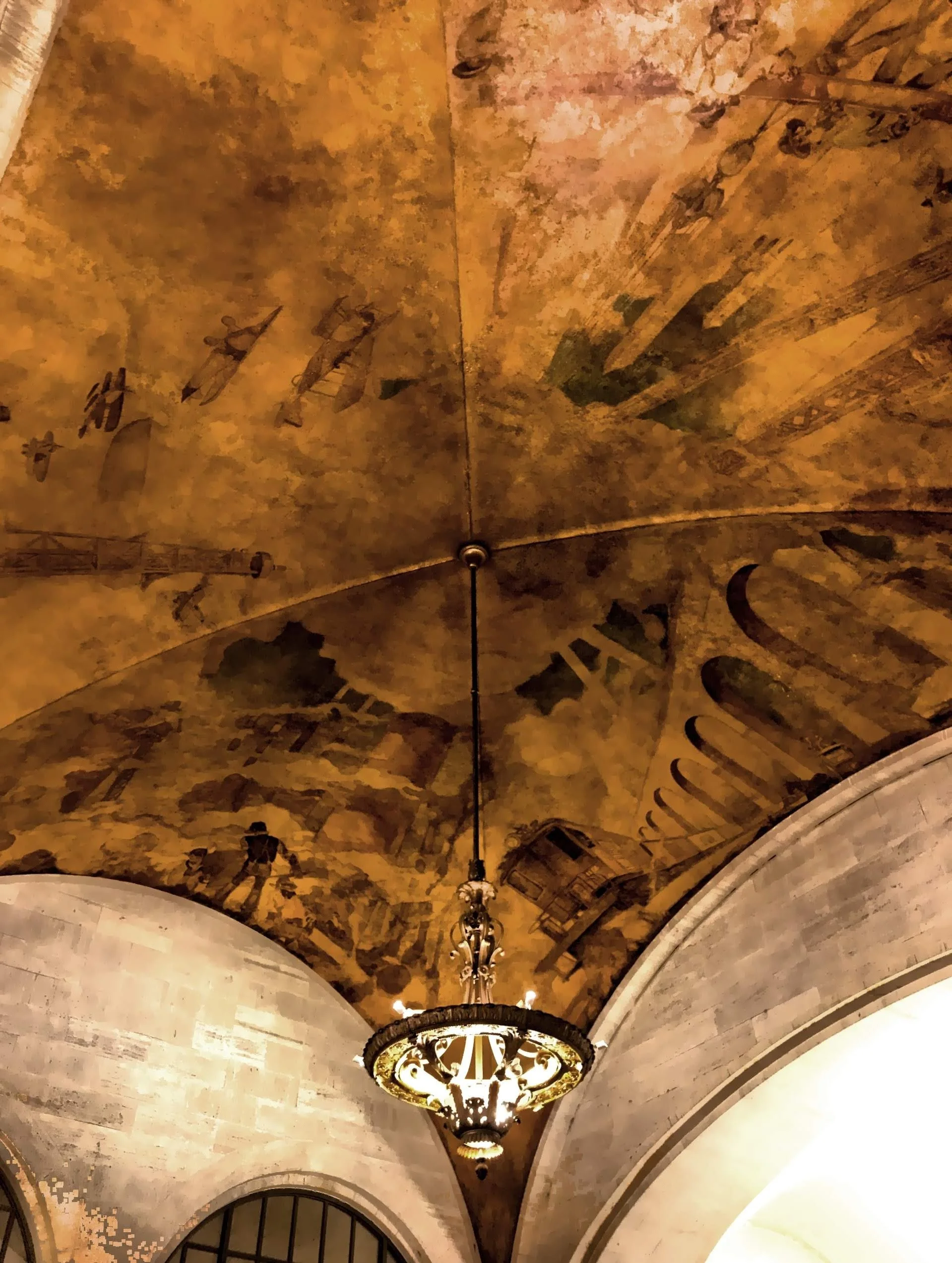  Historic mural, painted by Edward Trumbull in 1927, located in the Grayer Passage. 