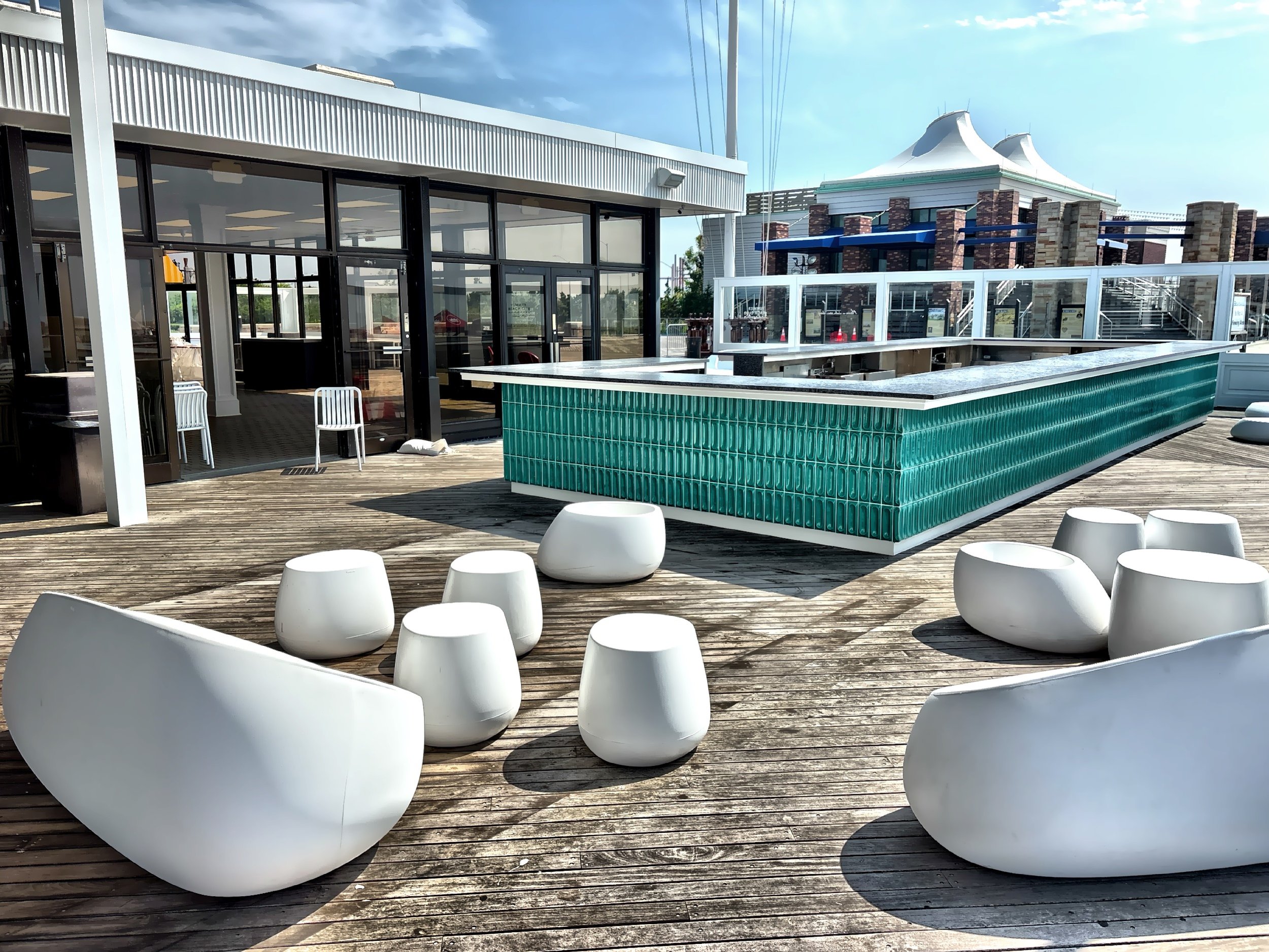  Over the years additions have been made to the property including this boardwalk bar. 