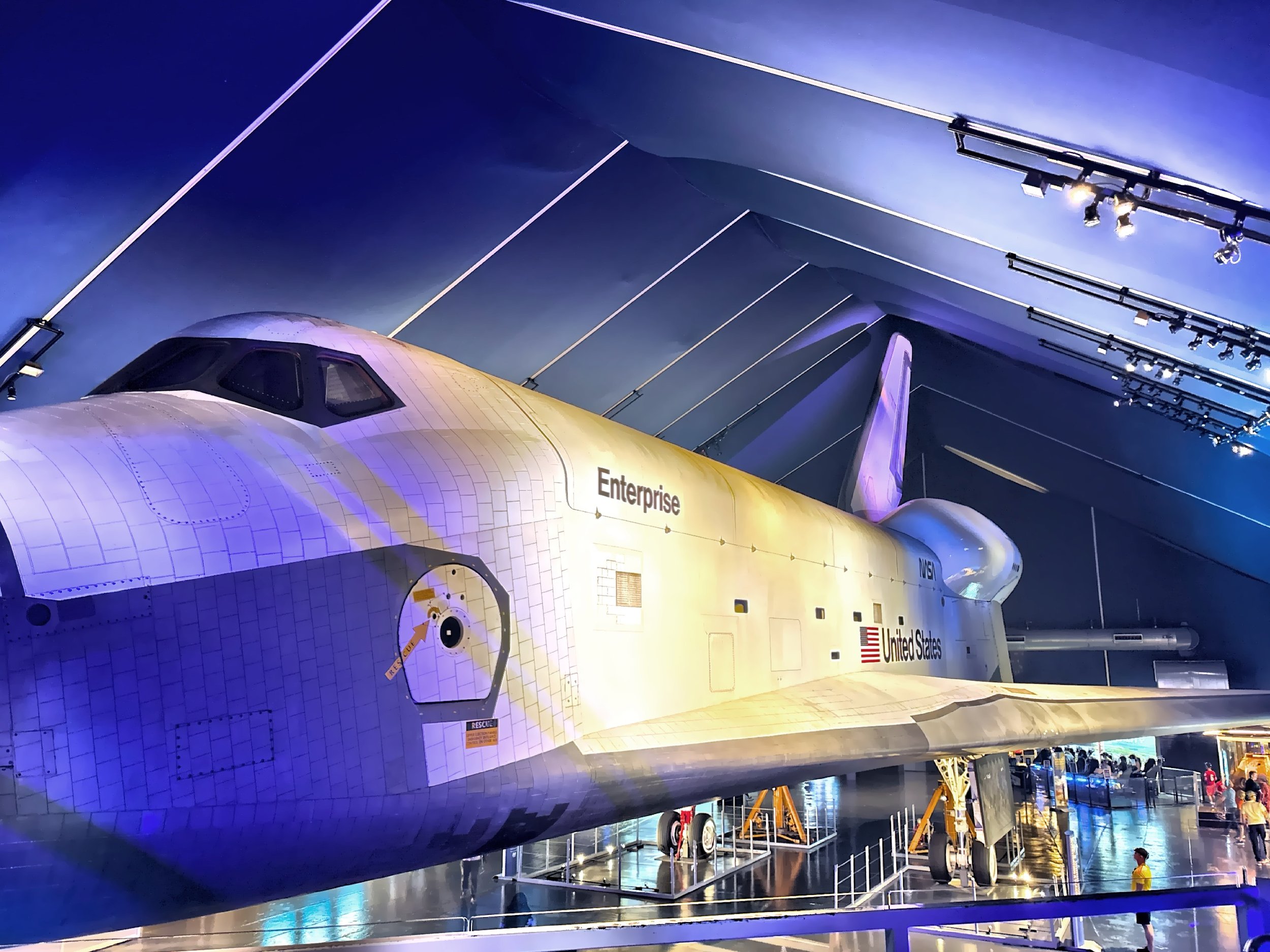  Space Shuttle  Enterprise,  NASA’s prototype orbiter that paved the way for the space shuttle program. 