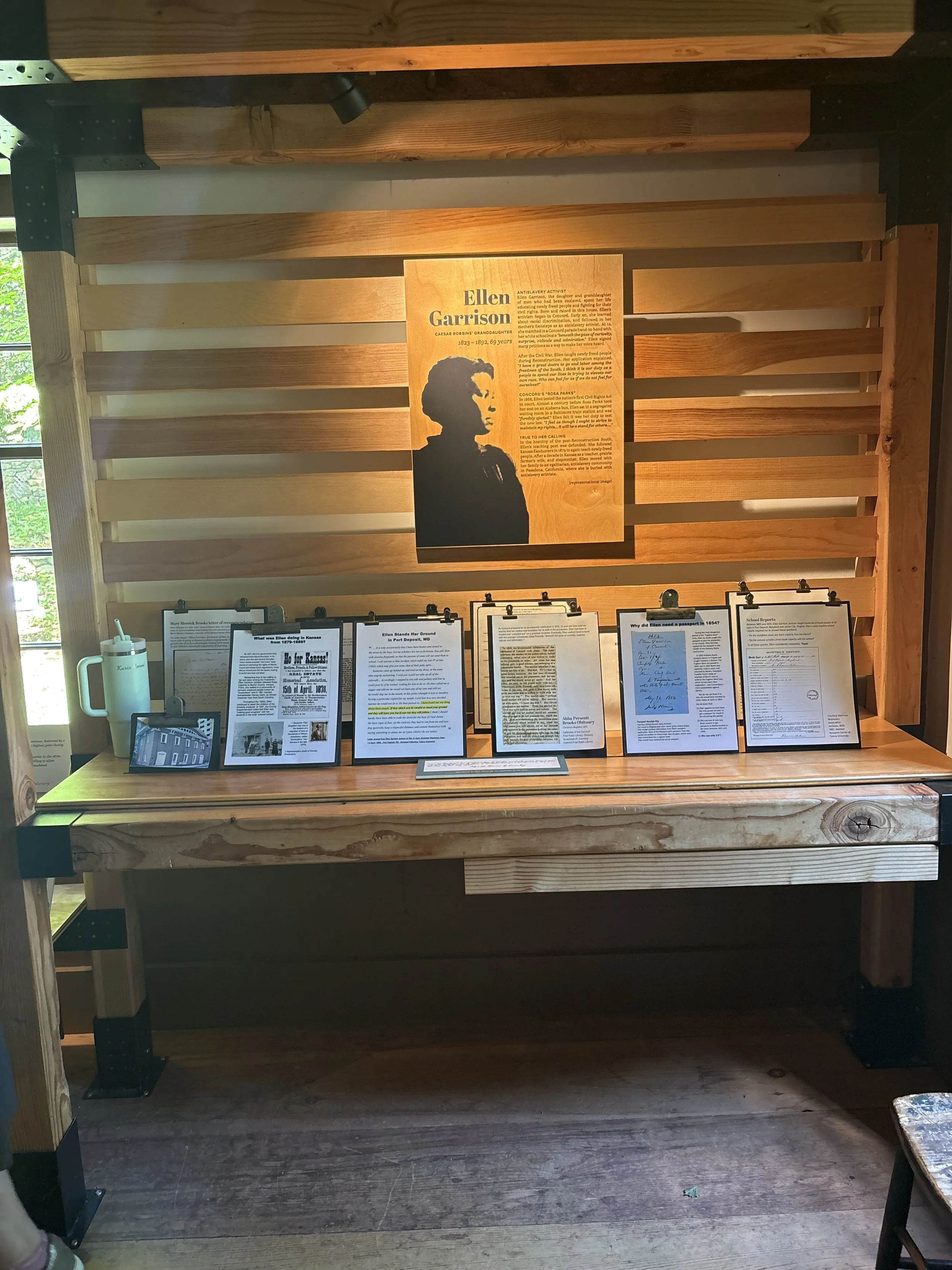  Susan Garrison was a founding member of the Concord Female Anti-Slavery Society and an active participant in the abolitionist movement. Her daughter, Ellen Garrison, grew up in this house and went on to become a prominent educator and civil rights a