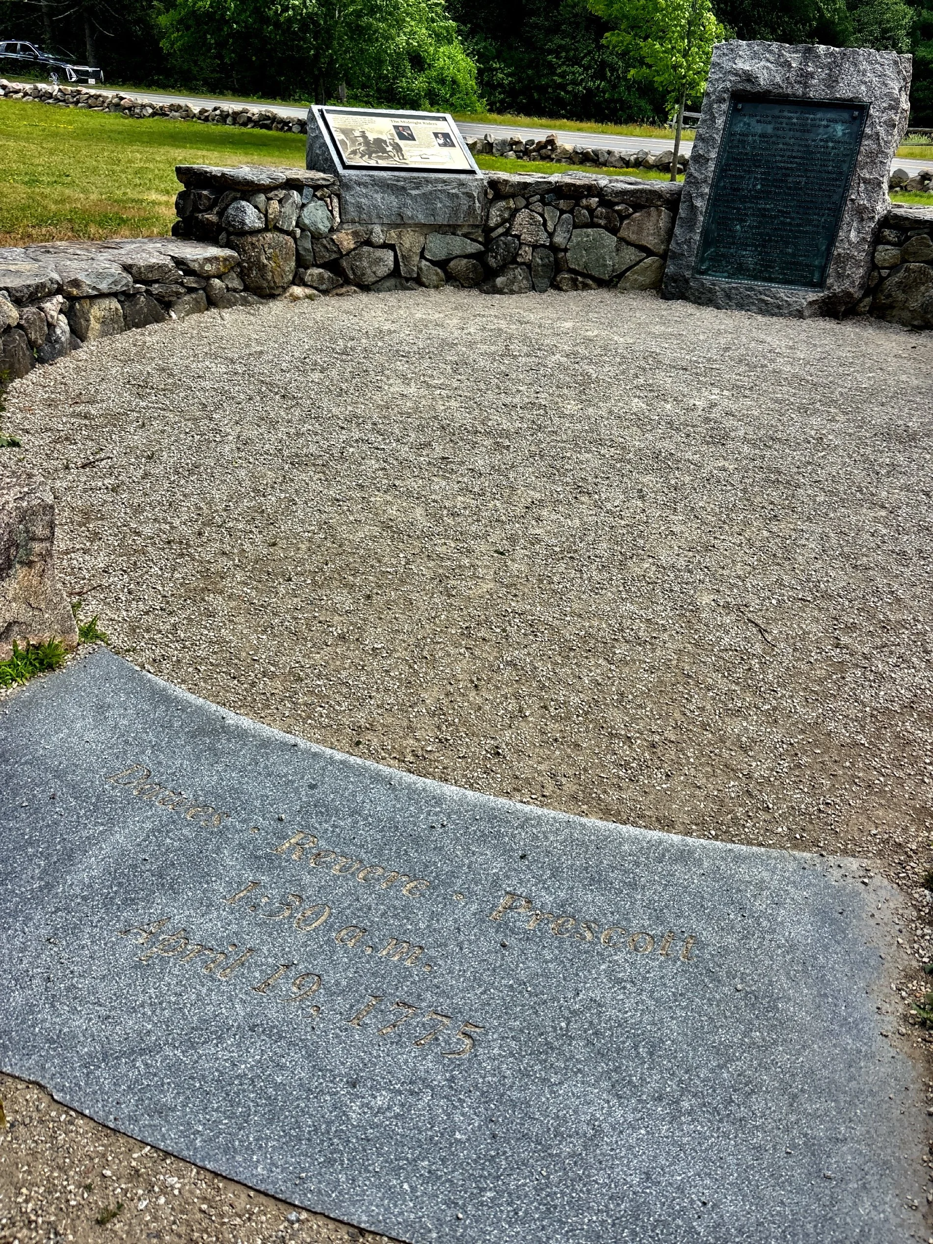  The Paul Revere Capture Site is where the ‘midnight run’ came to an abrupt end at approximately 1:30 a.m. on April 19, 1775.  The site is marked with a circular memorial.  