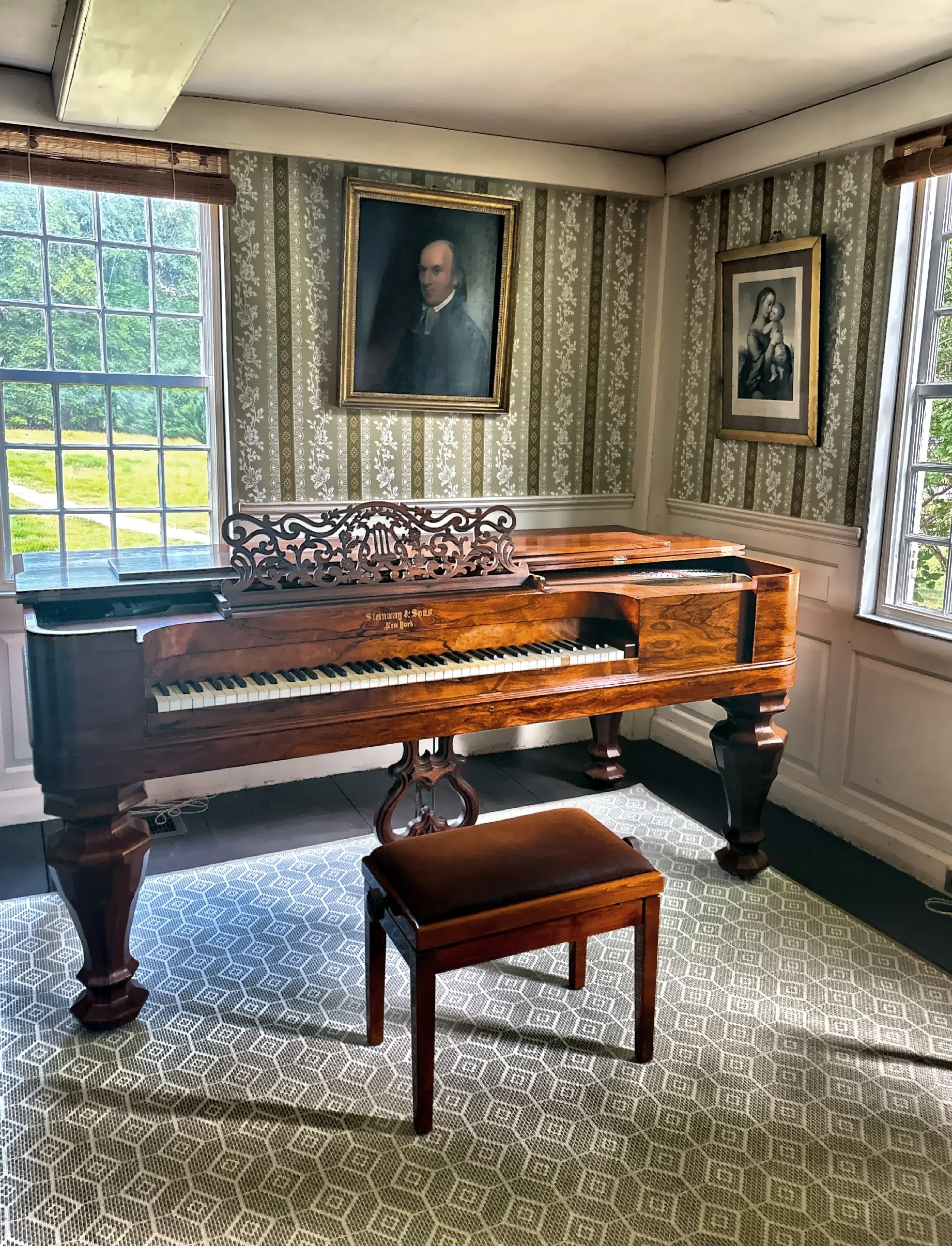  The Steinway &amp; Sons square grand piano, popular in the 19th century 