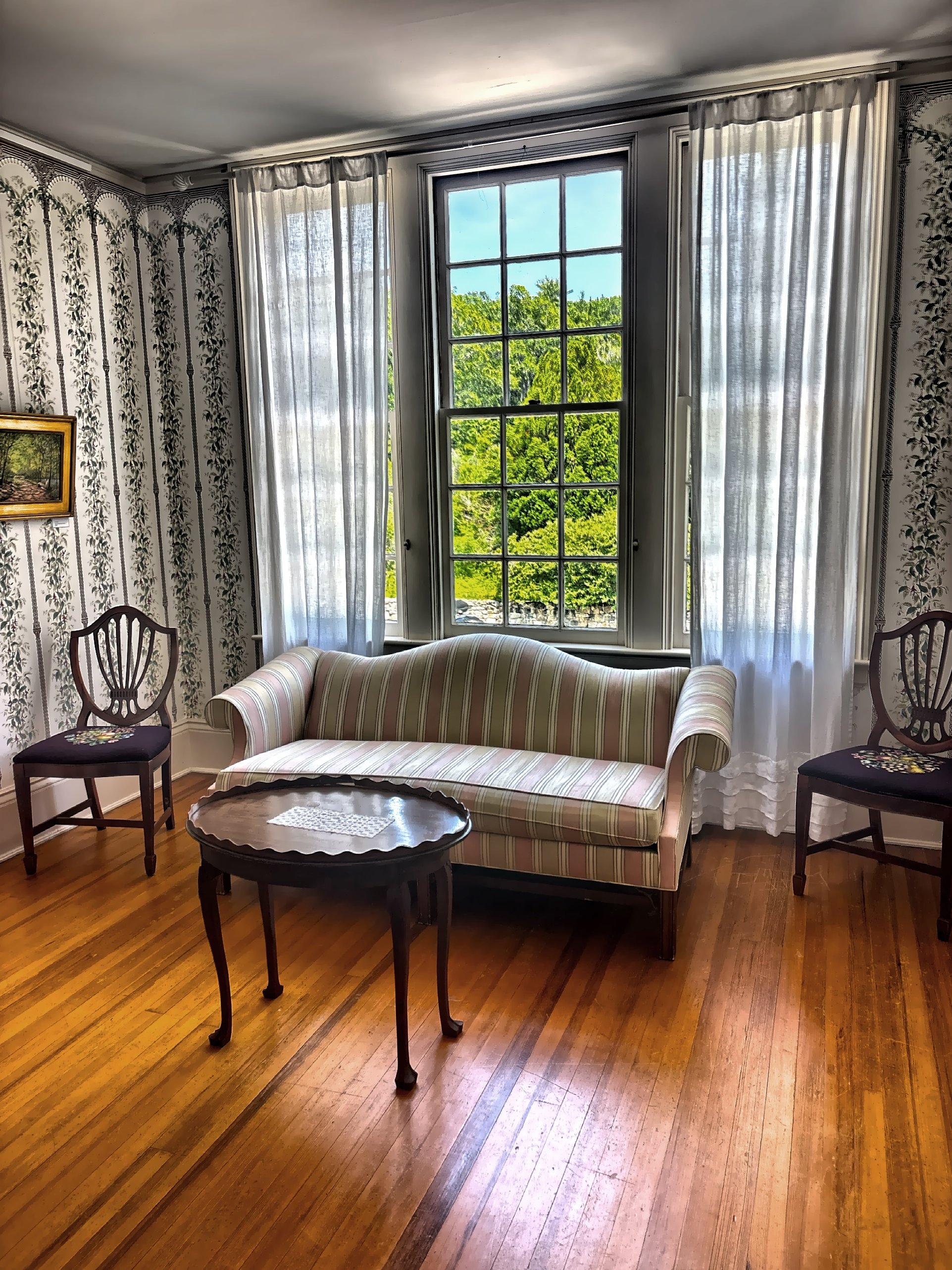  The second floor hall sitting area  