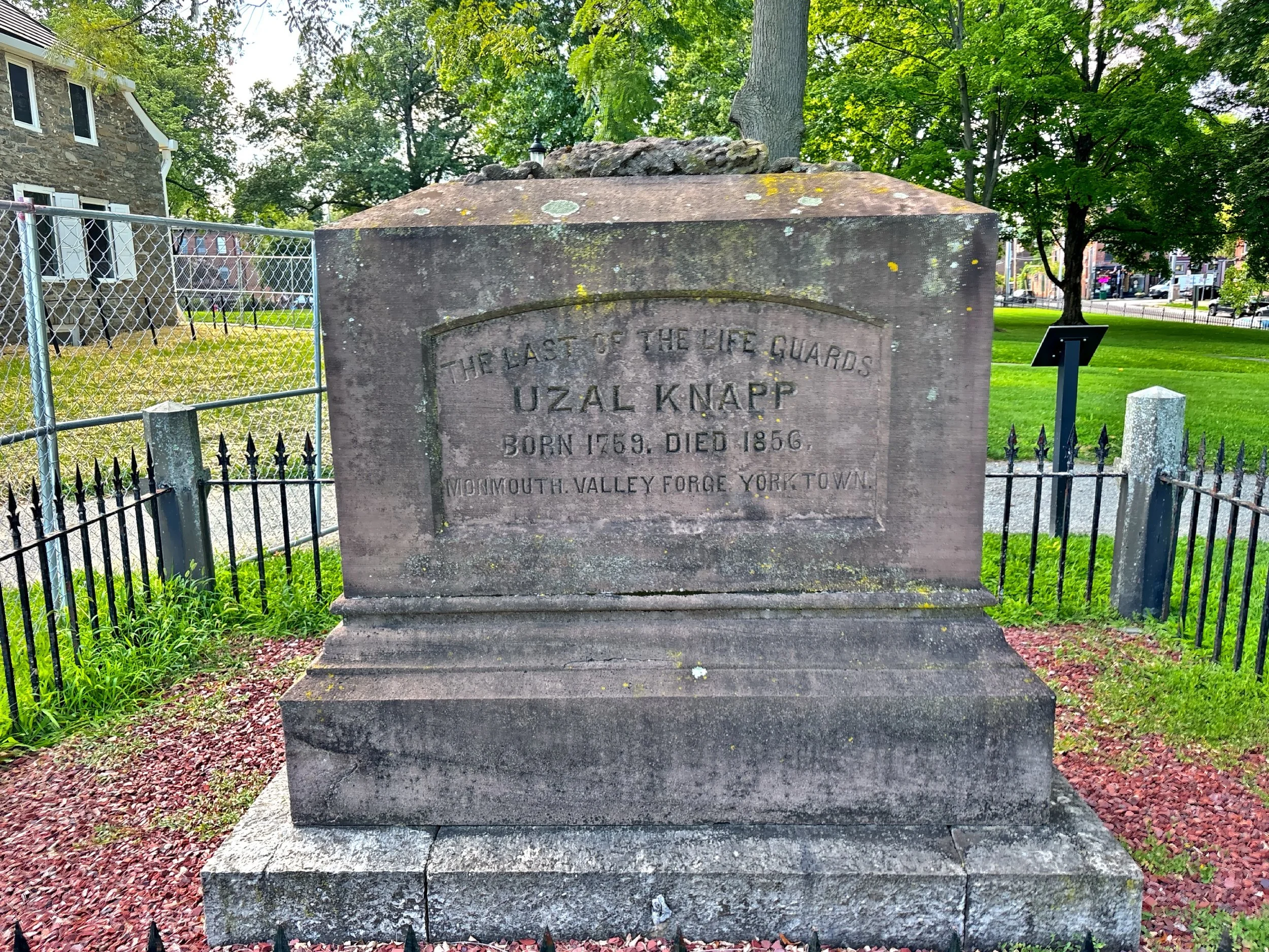  This is the gravestone of Uzal Knapp, known as the last surviving member of George Washington’s Life Guard. 