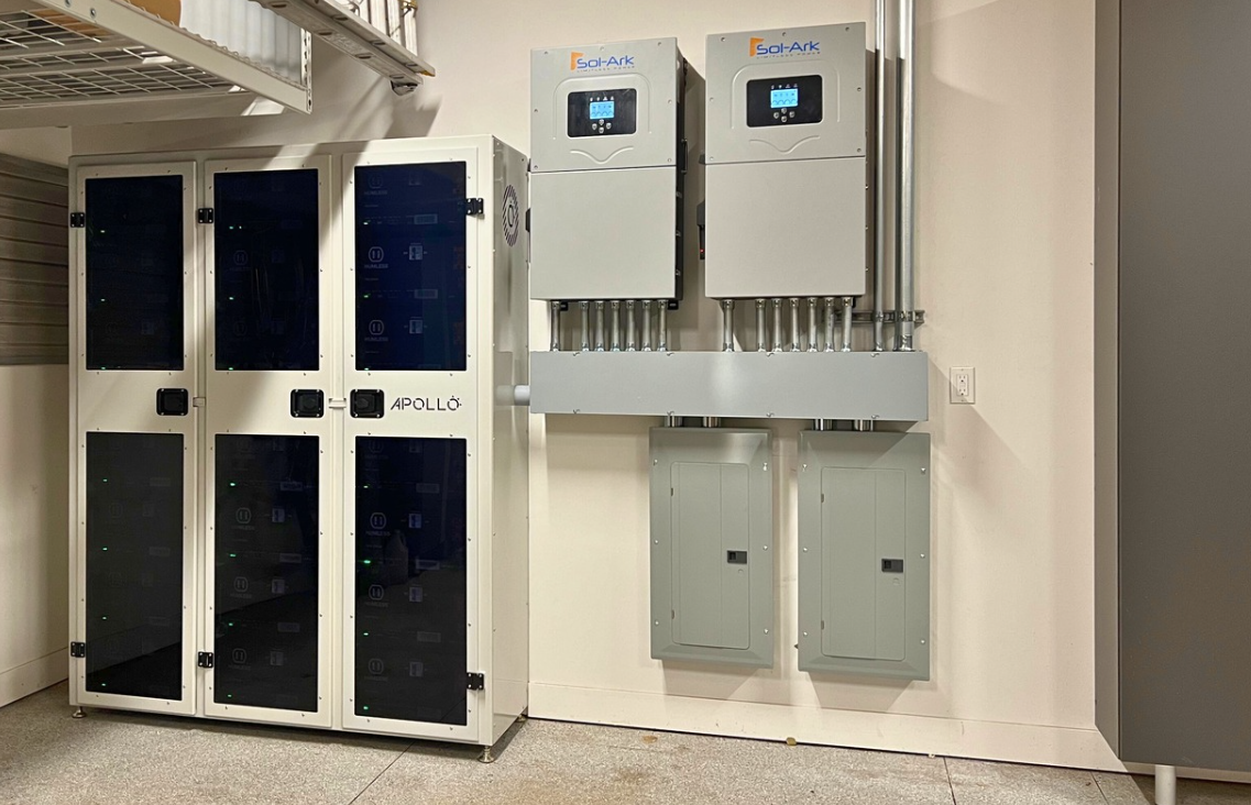 Custom Battery cabinet with Sol-Ark Inverters