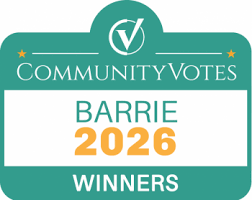 Community votes banner announcing Barrie winners for 2026.