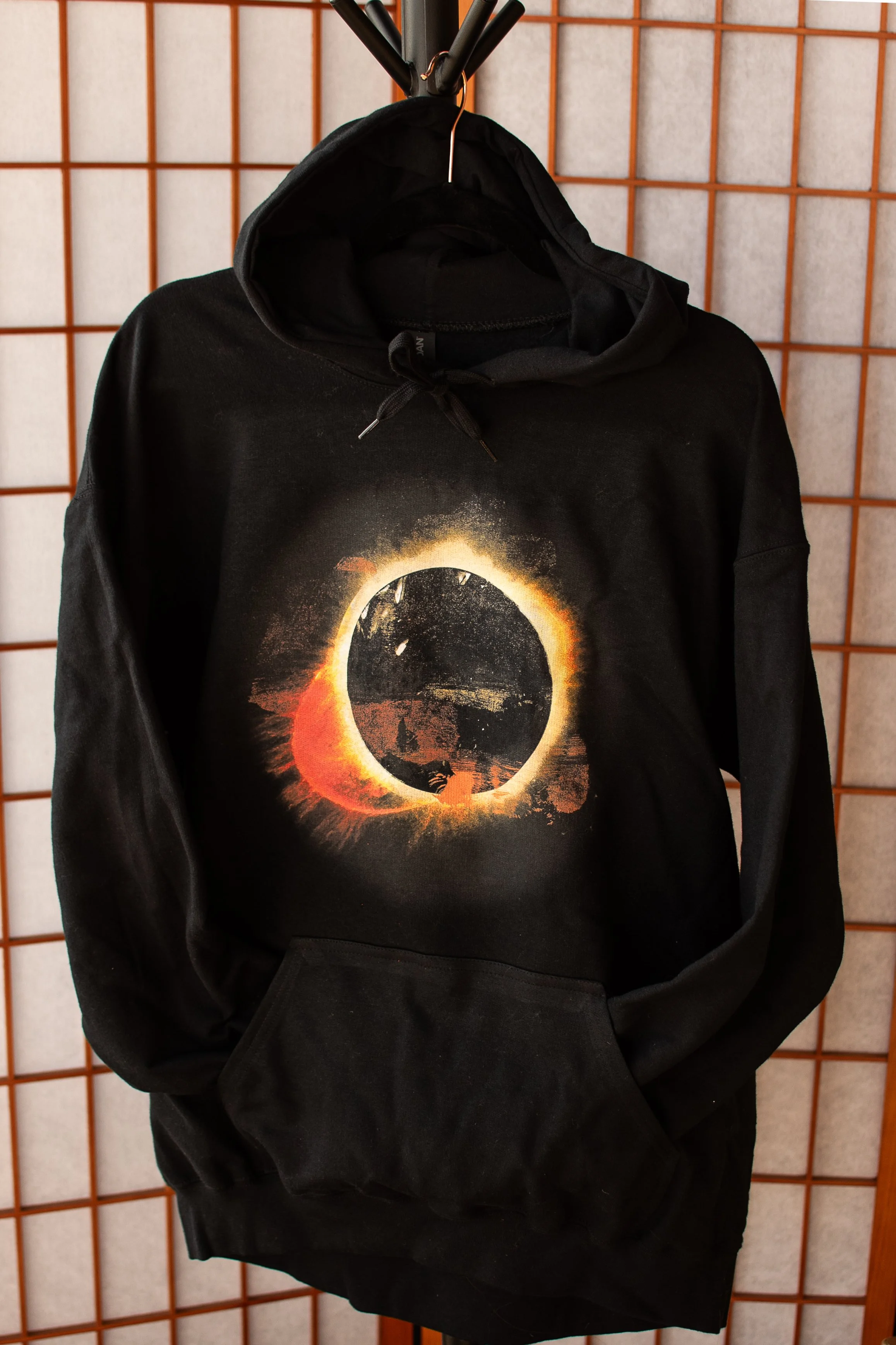 Custom hoodie with DTG print on the front