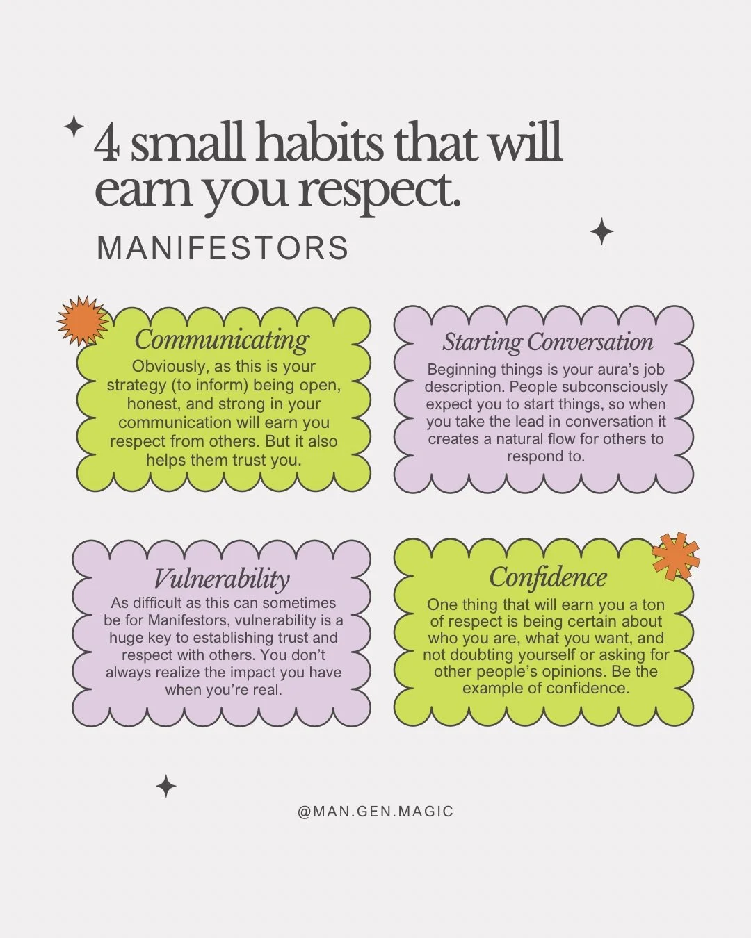 Some little habits and tweaks to your general state of operating that can actually make a huge difference, and change the way your aura is received.

When you get into alignment with your Energy Type, everything else naturally falls into place for yo