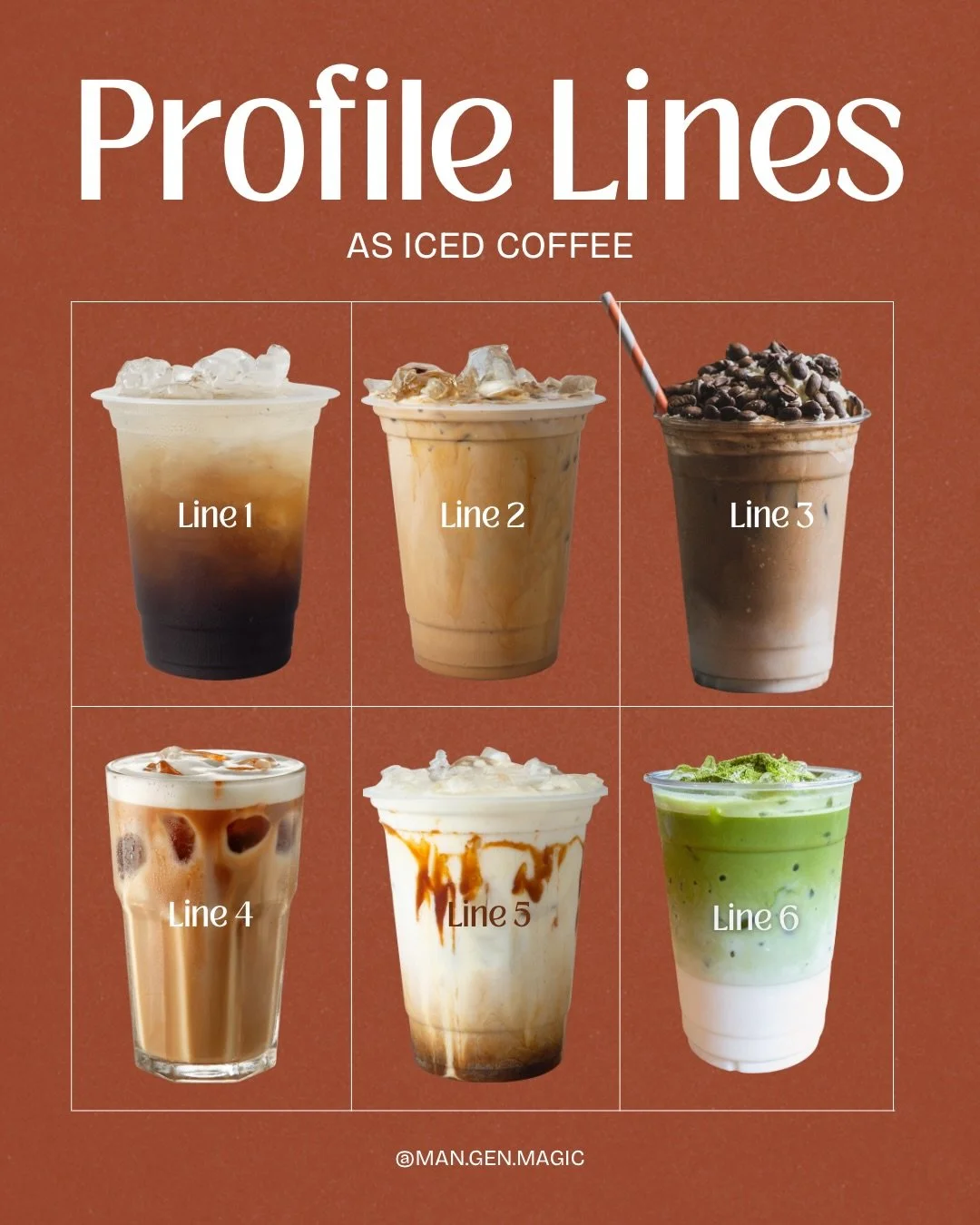 The Profile lines as iced coffee &mdash; which two would you pick if it was up to you? 🧋