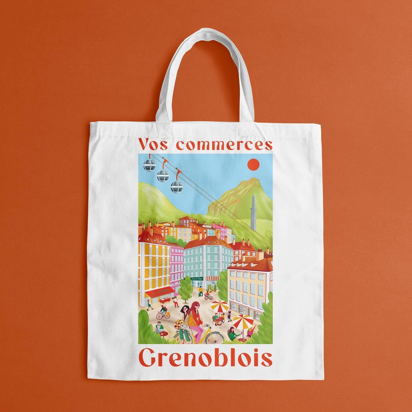 Il y a quelques semaines j&rsquo;ai fais ce chouette projet pour l&rsquo;association des commer&ccedil;ants de Grenoble ✨ 

Une illustration bourr&eacute;e de r&eacute;f&eacute;rences de cette merveilleuse ville ! Les fameuses bulles, la non moins fa