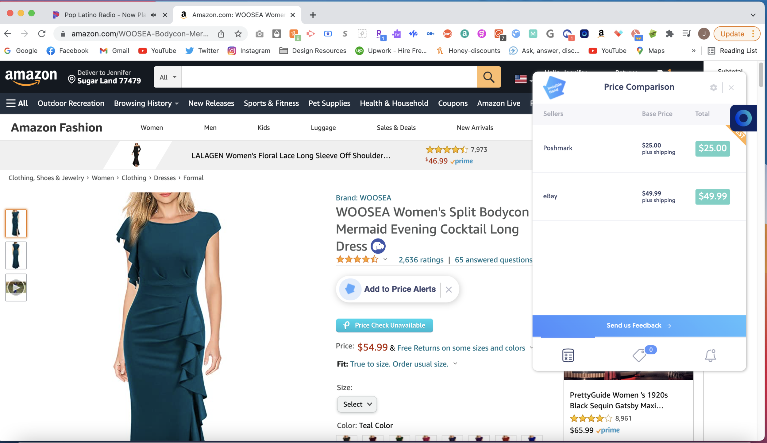 Invisible Hand Price Comparison on Webpage.png