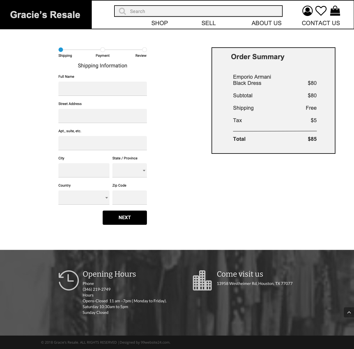 Shopping Bag Checkout Process