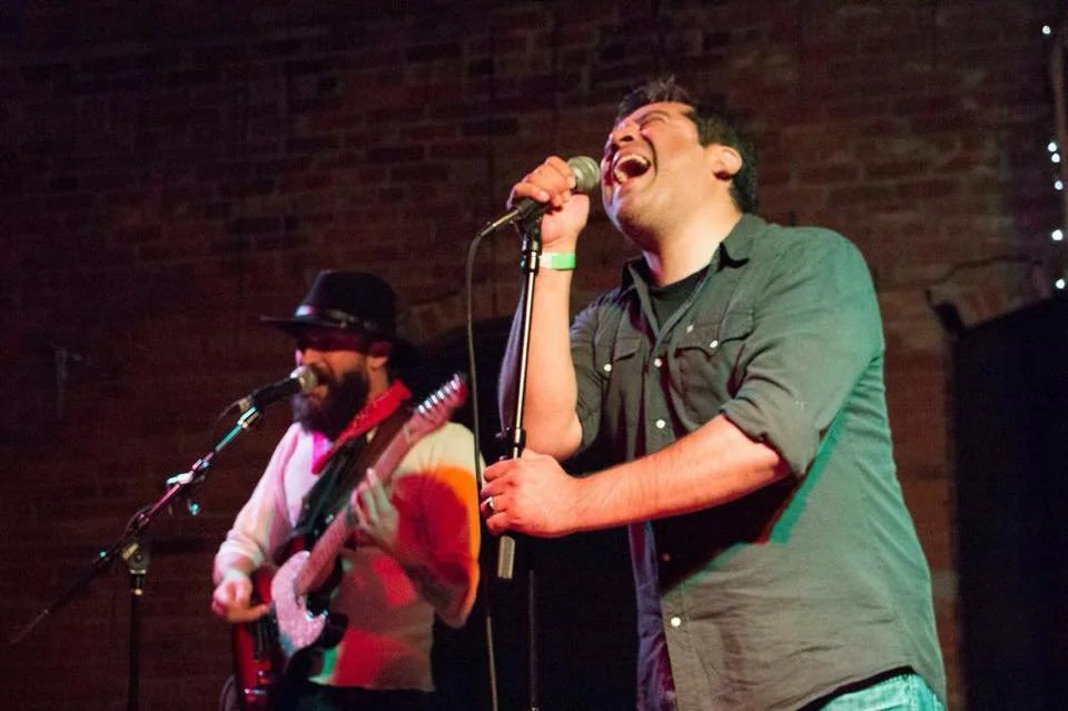 Garrett Padgett (L) and Vinny Martinez at Club Dada in Dallas, TX. This was one of the last lives shows Deadmoon Choir played. 