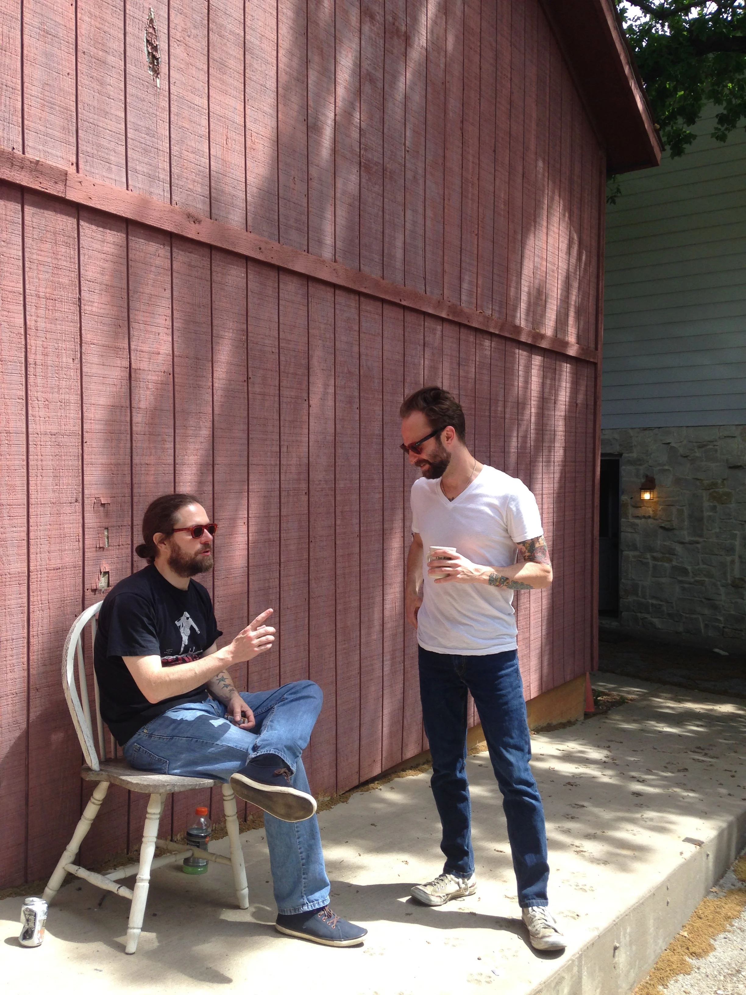 Jonathan Jackson and Garrett Padgett (Bravo Max) at Echo Lab in Argyle, TX during Bullfighter Blues tracking sessions. Recorded April 2015 by Matthew Barnhart.