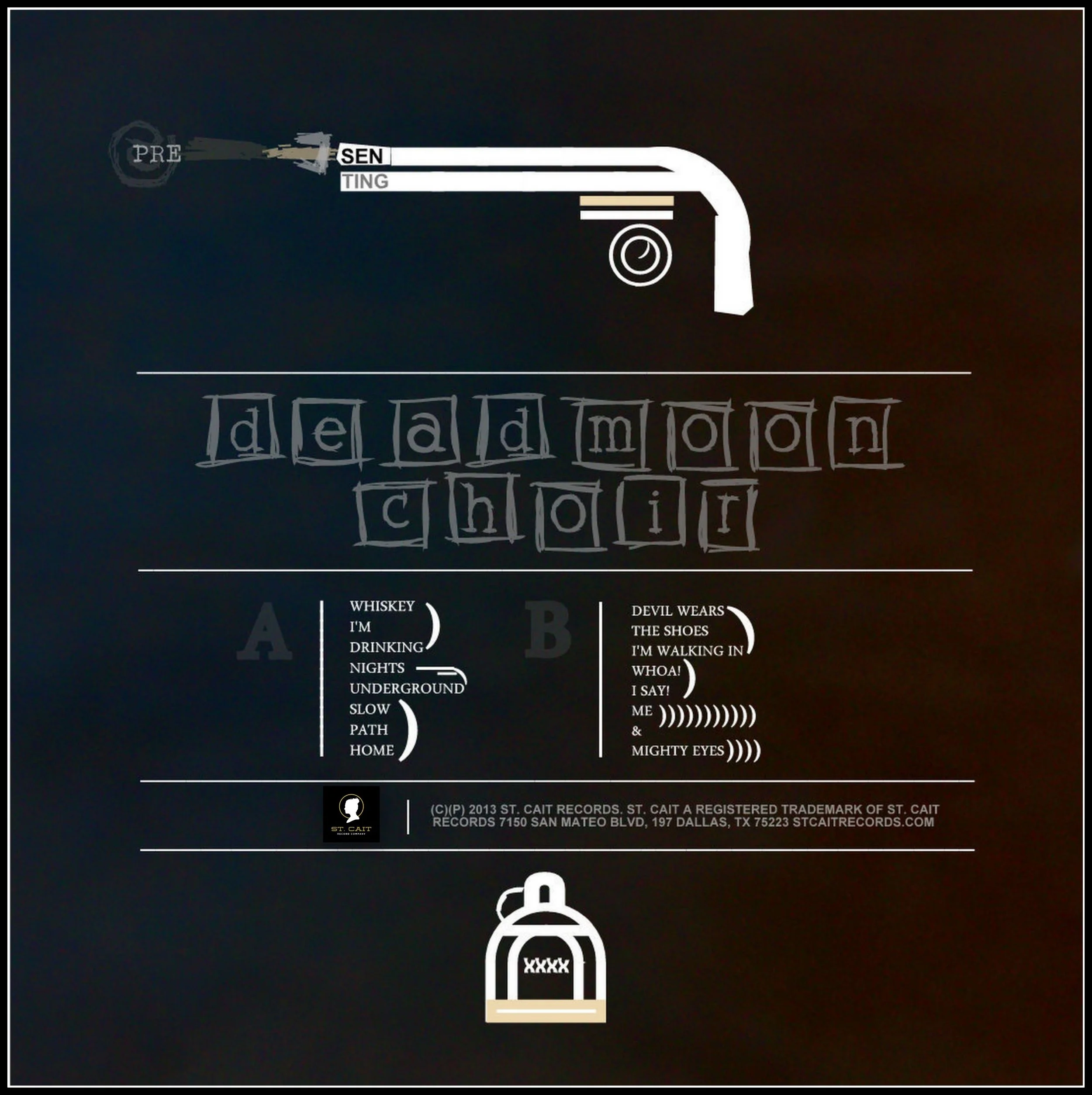 Back cover of Deadmoon Choir Album