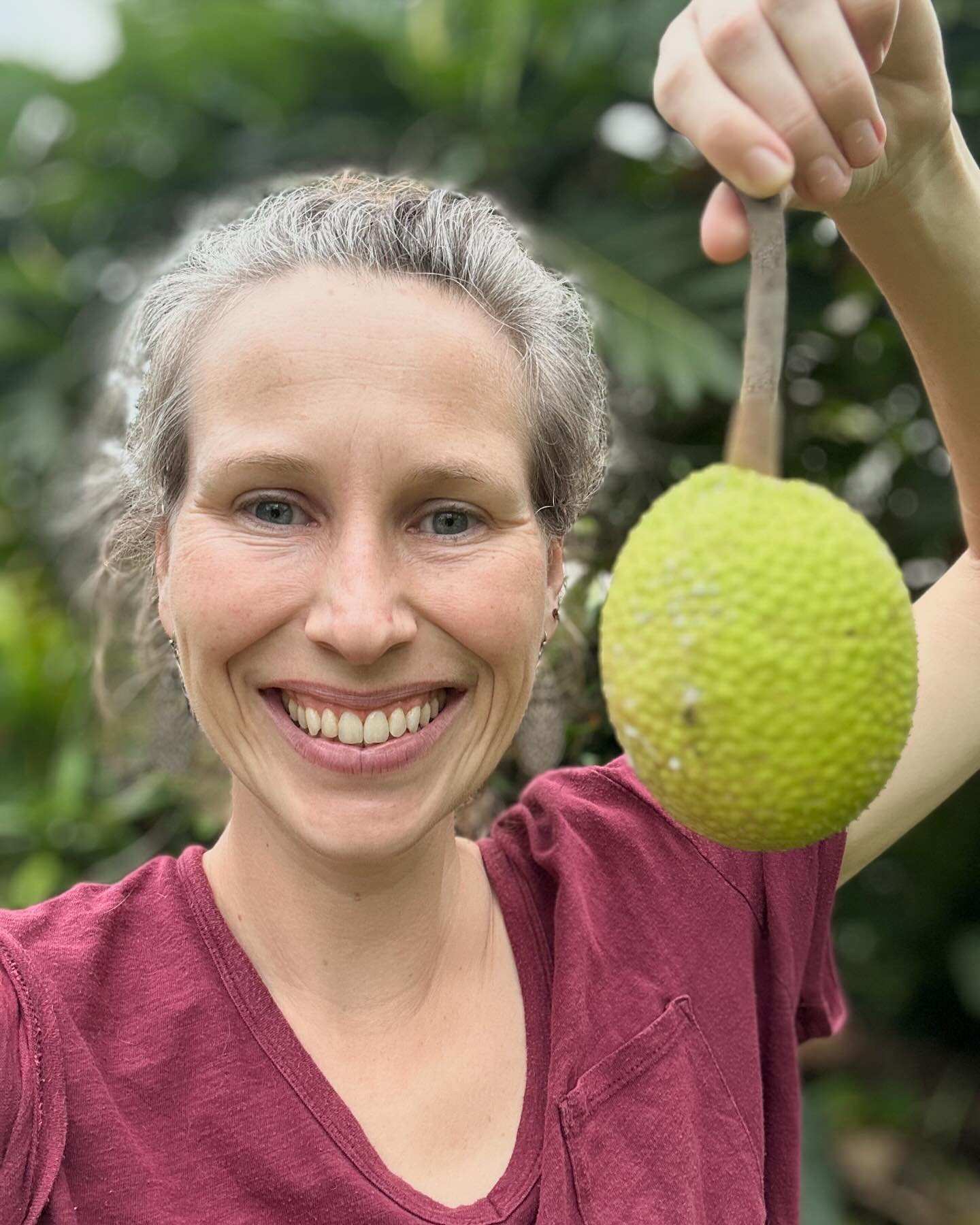 &ldquo;You wouldn&rsquo;t dig up a seed to see if it&rsquo;s growing&rdquo; 
for some reason that quote sticks with me

Our ulu (breadfruit) tree produced its first fruit this season.  It&rsquo;s been years that we&rsquo;ve been watching the tree gro