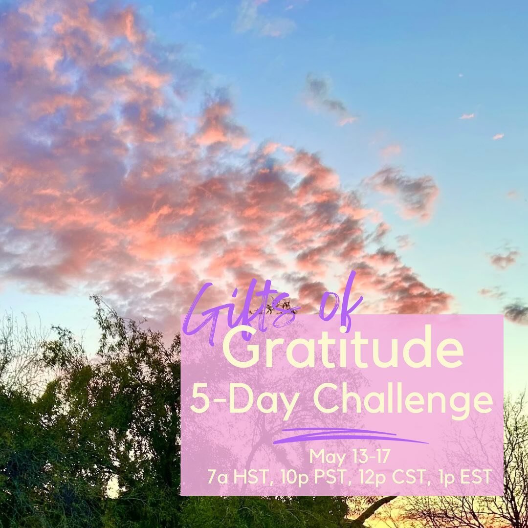Gifts of Gratitude: Free 5-Day Challenge

Tired of feeling like your life&rsquo;s on loop?

Join us to

💗Unlock new perspective on gratitude and your life - did you know gratitude actually boosts happiness?

💗Relax and reset with meditations, minds