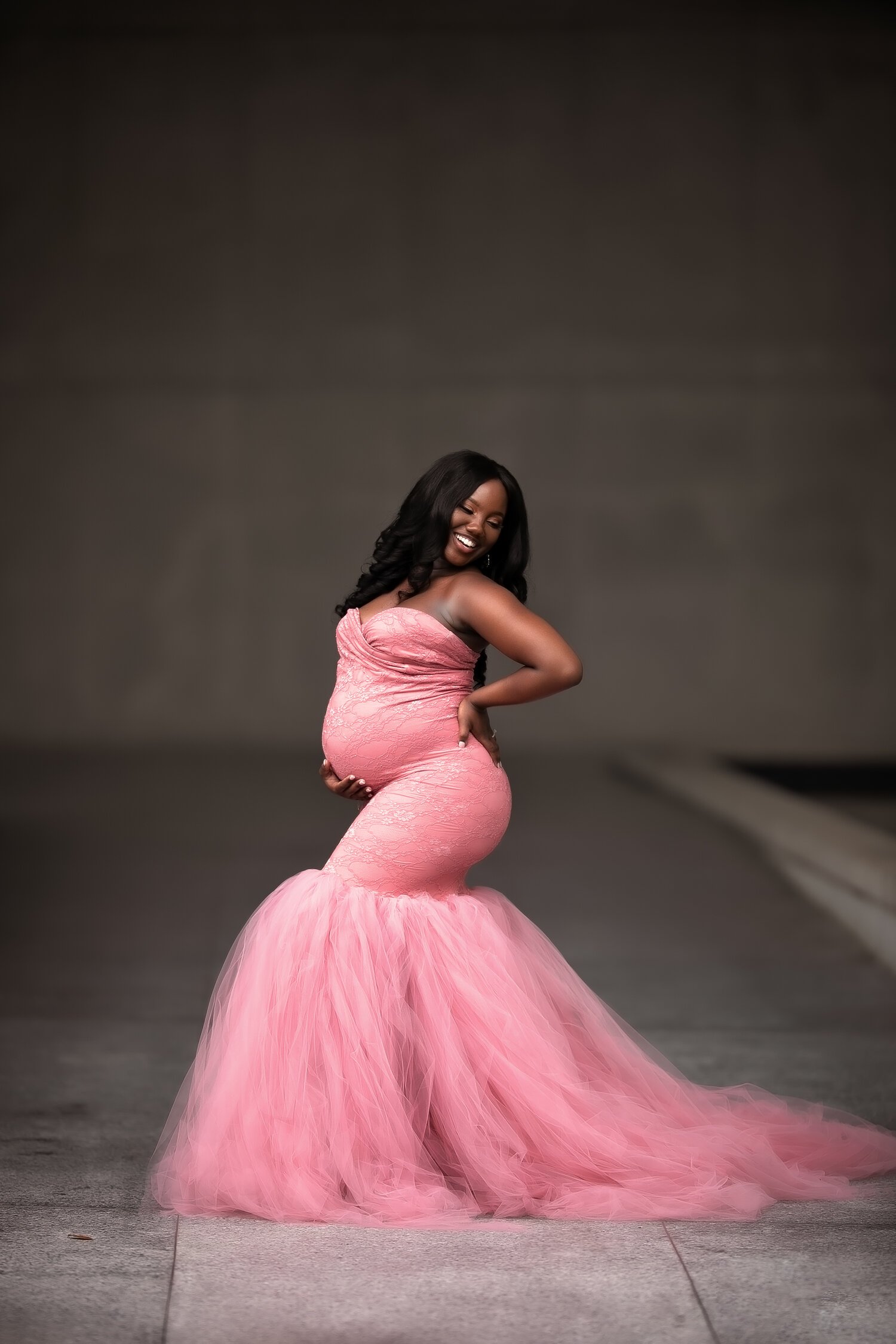 Pink Tulle Mermaid Sweetheart Gown / Medium